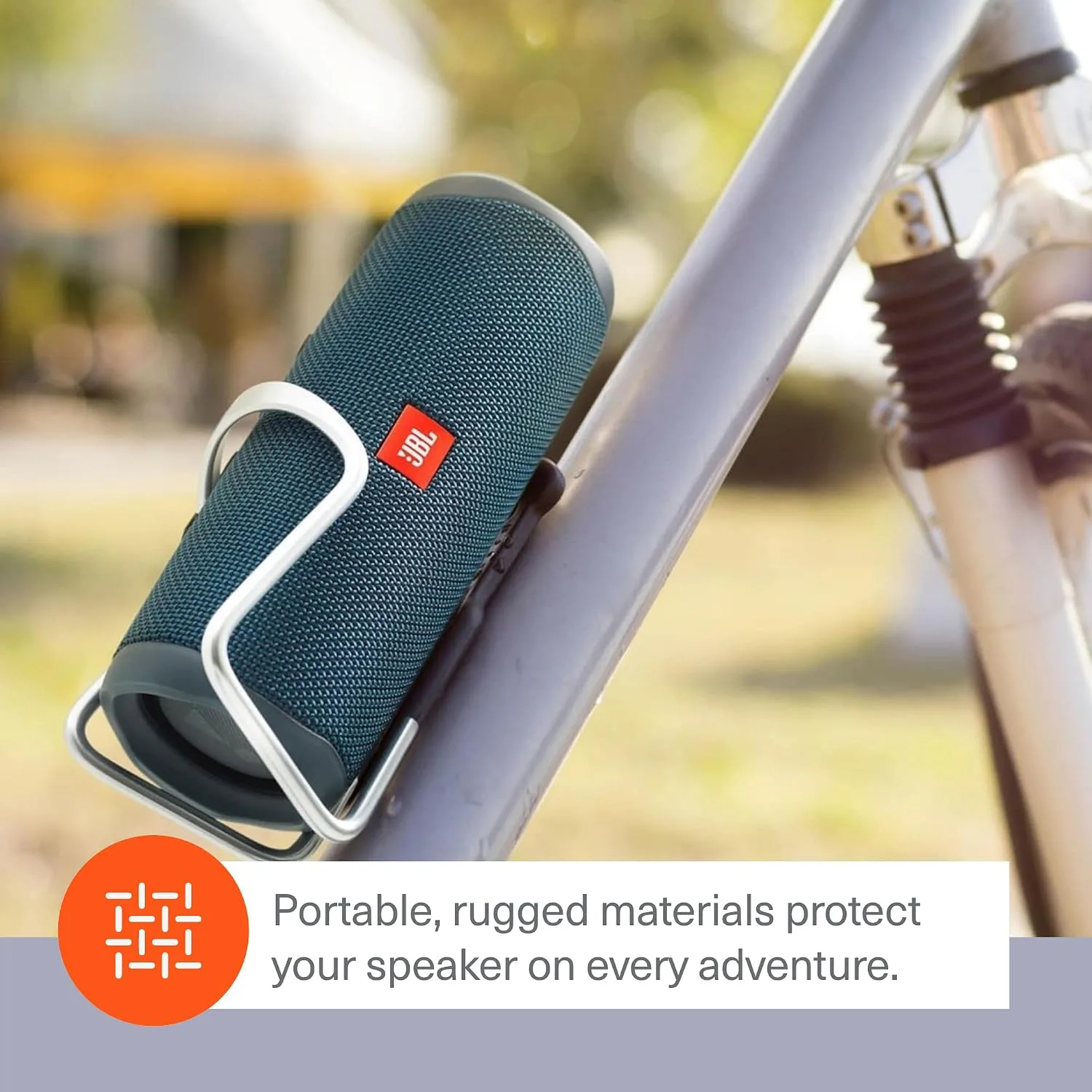 JBL Flip 5 (White) + Bundle with divvi! Protective Hardshell Case