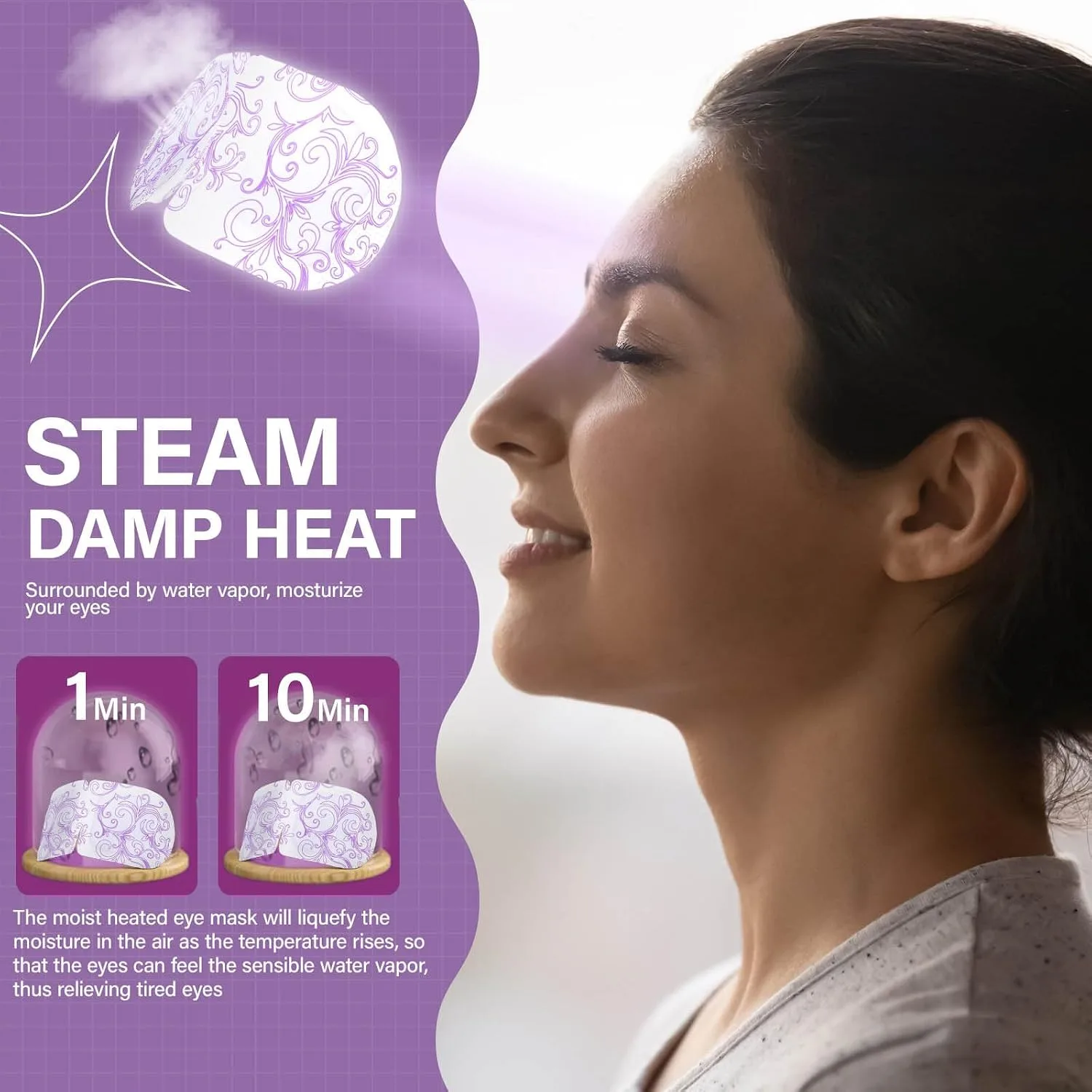 16 Packs Steam Eye Masks for Dry Eyes Self Heated Eye Mask Disposable Sleep Mask Soothing Headache Relief Dry,Hot Warm Compress for Stress Relief Relief Eye Fatigue, Spa Gifts