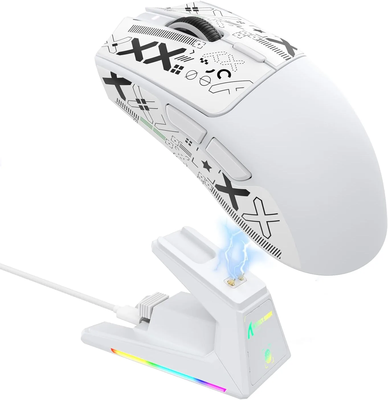 ATTACK SHARK X1 Ultralight Tri Mode Wireless 40000 DPI Gaming Mouse-White