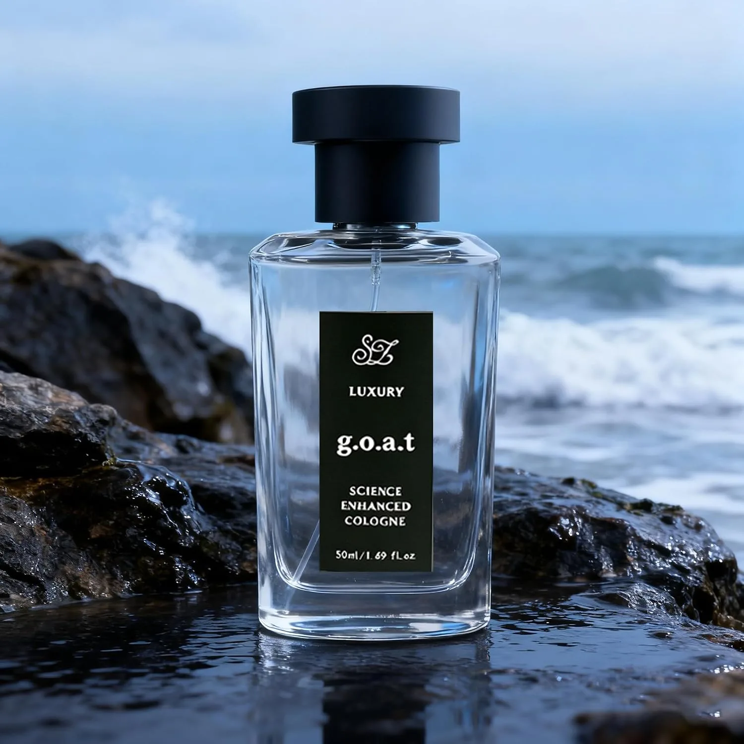 Midnight Marine Men’s Cologne luxury g.o.a.t perfume By Rihanna for men women's,Fresh Ocean Citrus & Woody Amber Eau de Parfum, 50ml Long Lasting Masculine Scent (Ocean Citrus & Woody Amber)