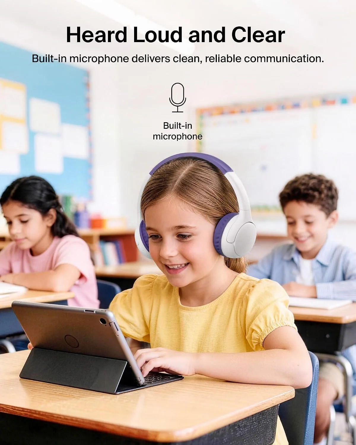 Belkin SoundForm Mini 2 Kids Headphones, Wireless & Wired, 55H Playtime