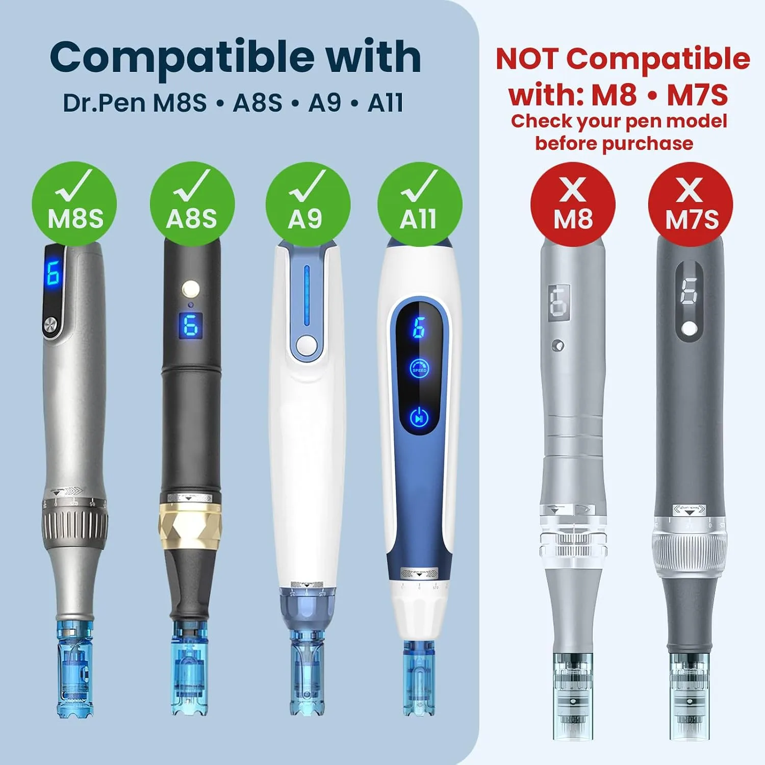 15Pcs Nano Microneedling pen Cartridges for Dr Pen A11/M8S at Home Use