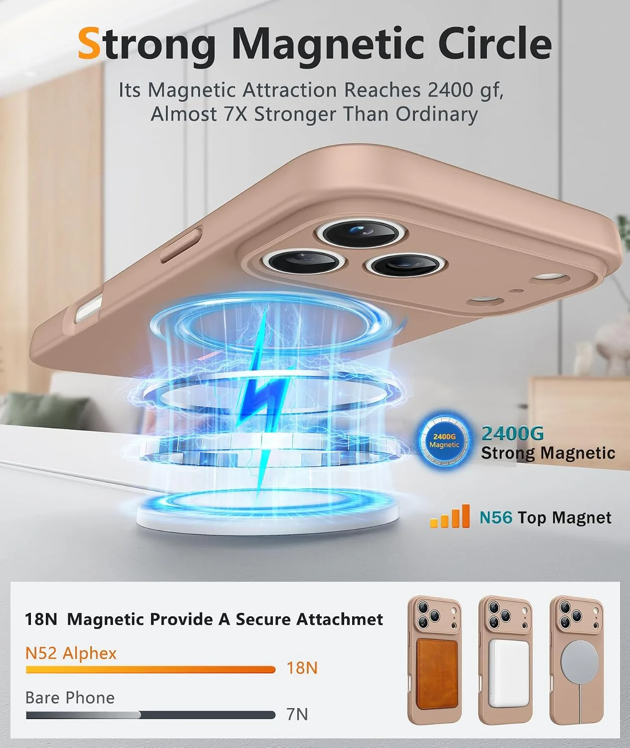 FNTCASE for iPhone 18 Pro Case/iPhone 17 Pro Case, Fit for Magsafe