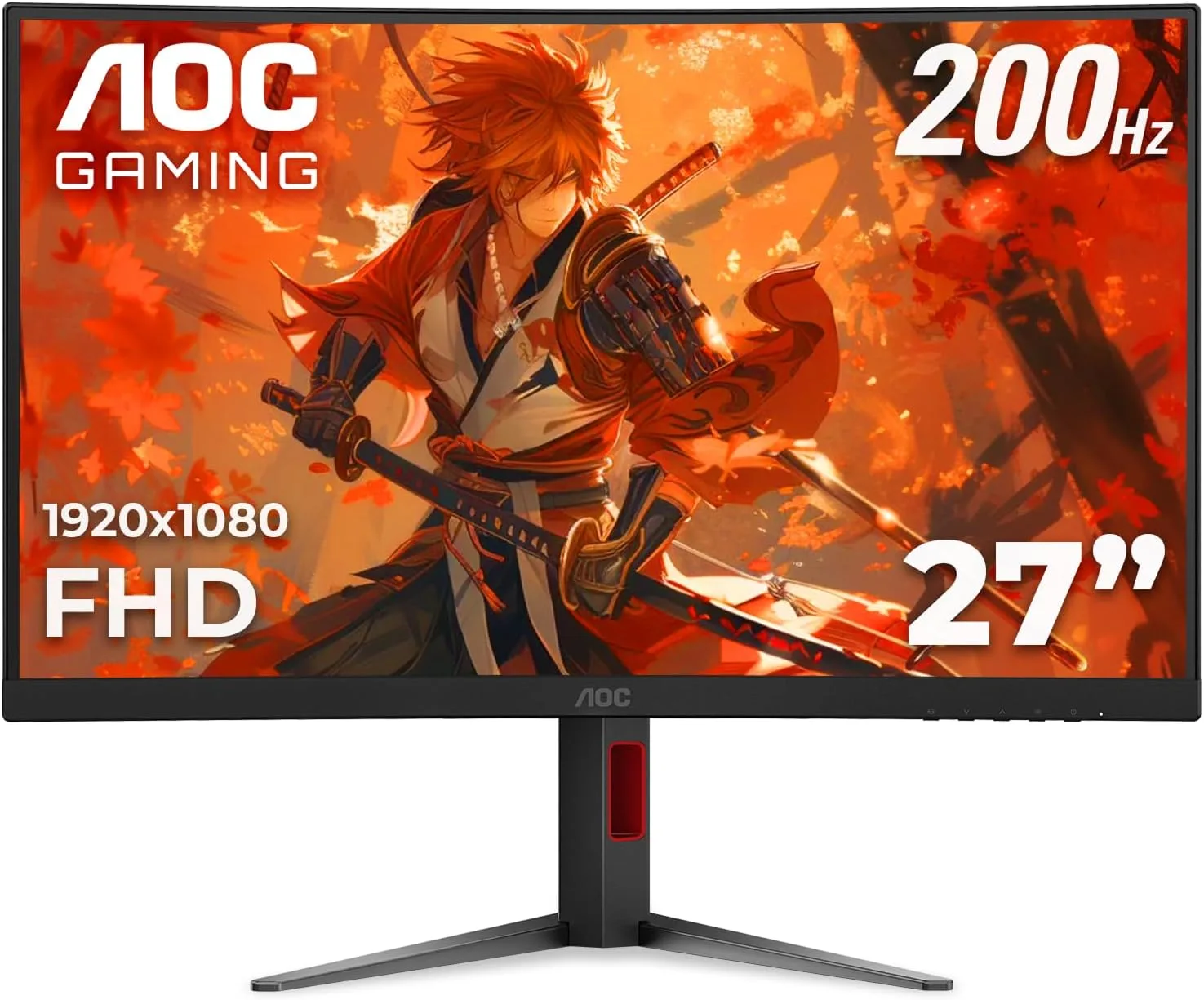 Monitor Curvo para Gaming AOC C27G4H2 27 pulgadas FHD 200Hz VA 0.3ms HDR