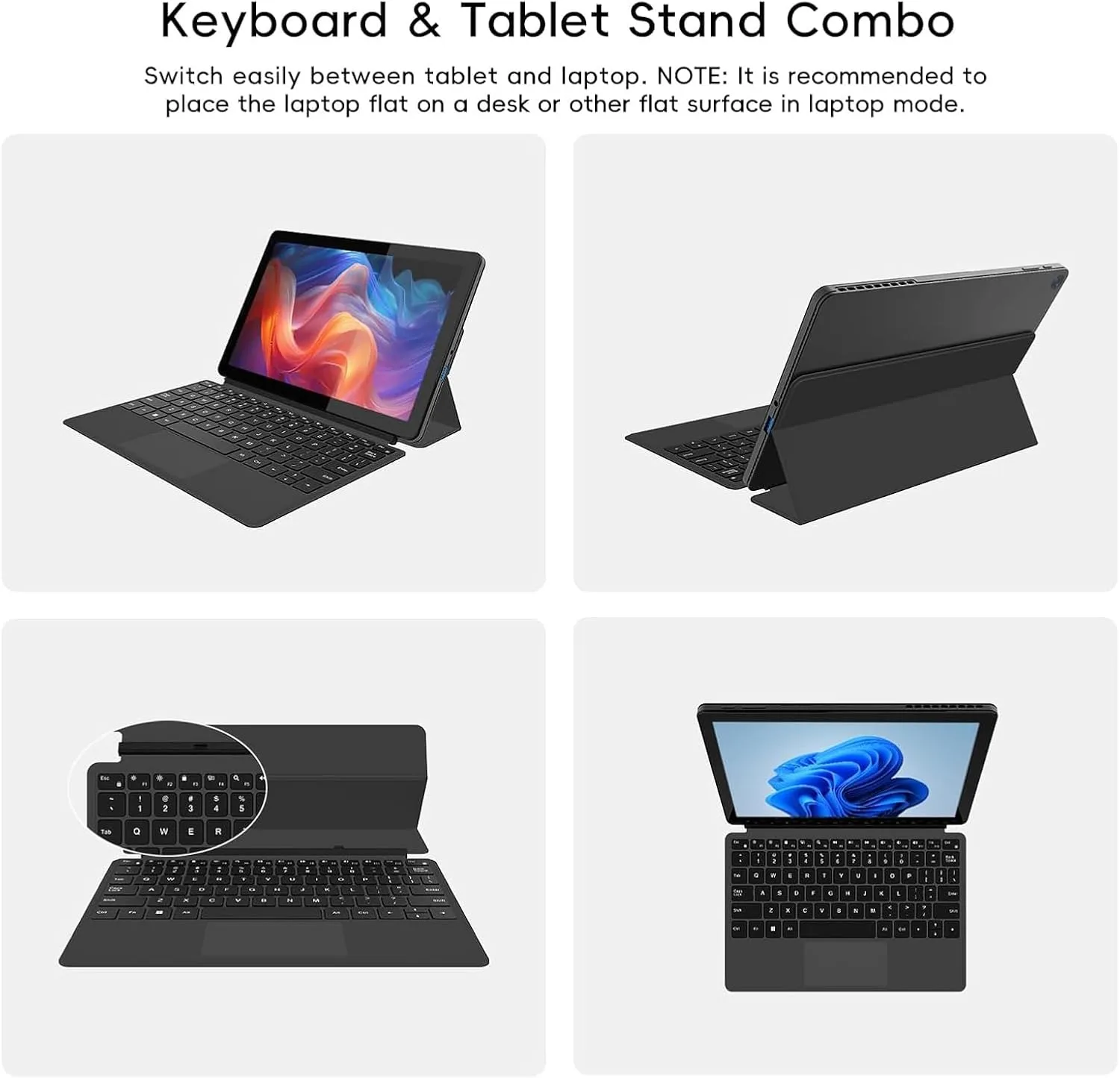 2-in-1 Laptop/Tablet, 10.1" FHD IPS Touchscreen, 8GB RAM 256GB SSD