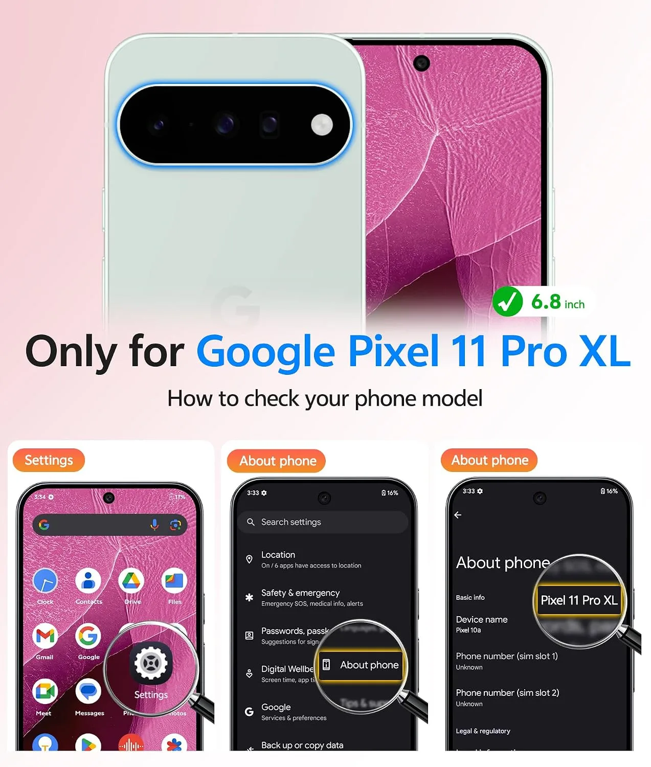 FNTCASE for Google Pixel 11 Pro XL Case, Fit for Magsafe, Screen Protector
