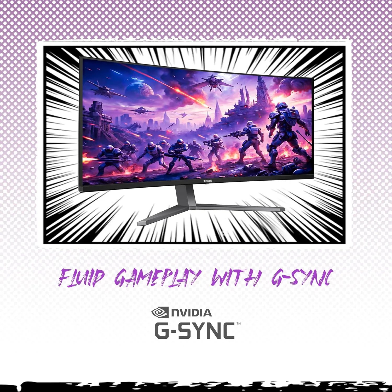 AOC Agon Pro 34" Curved Gaming Monitor QD OLED 175Hz NVIDIA G-SYNC AG346UCD