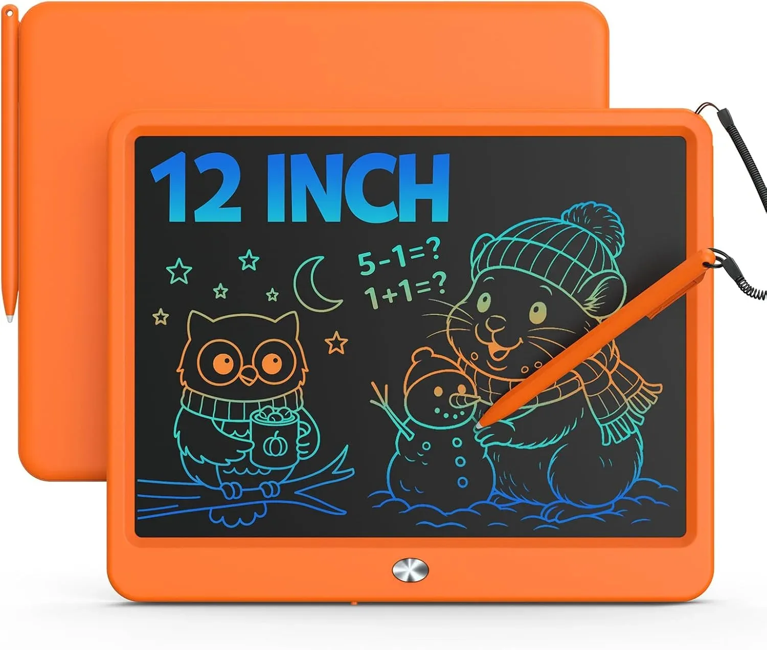 Pizarra LCD Bravokids 12 pulgadas para dibujo infantil naranja