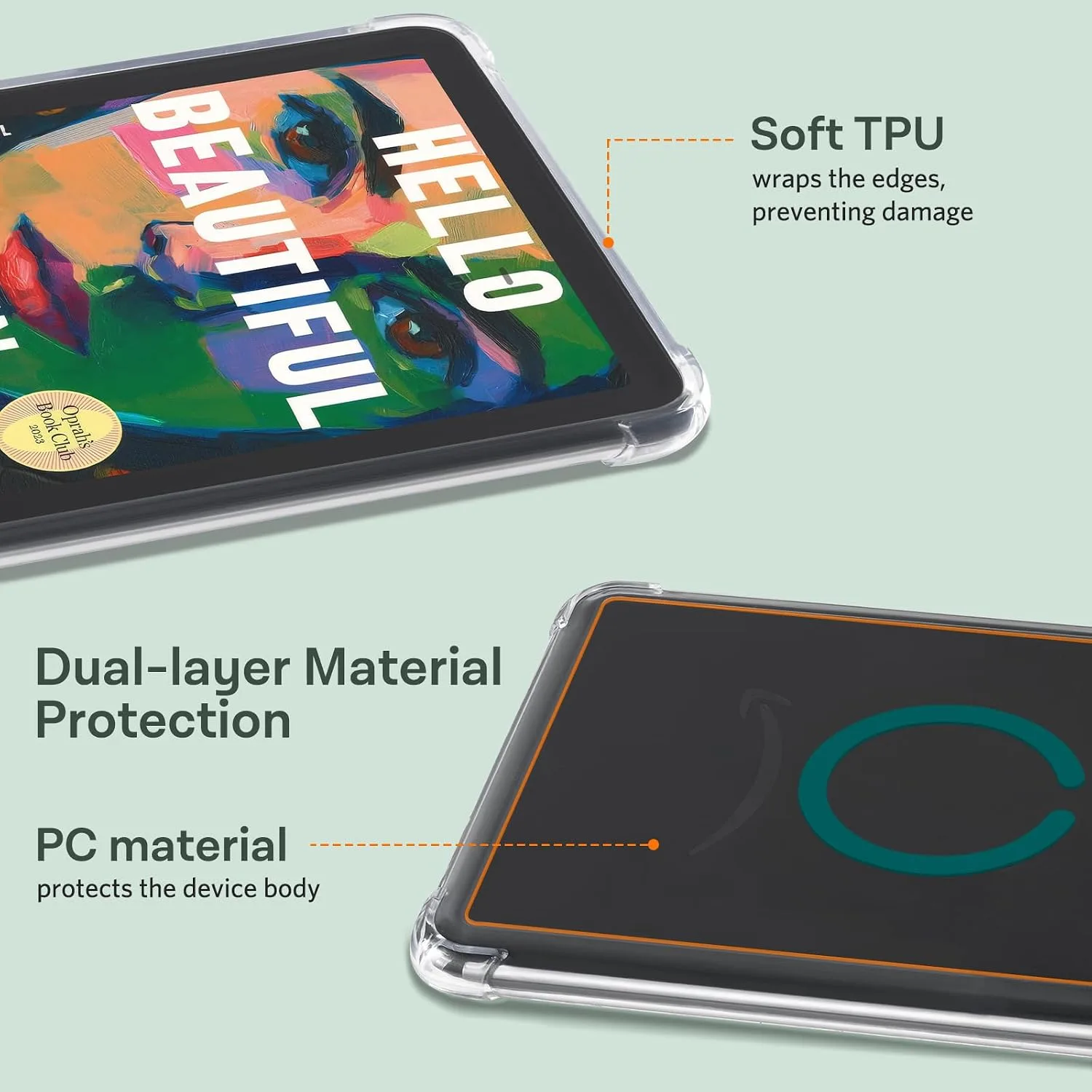 iDLEHANDS Clear Case for 7" Kindle Paperwhite 12th Gen & Kindle Colorsoft
