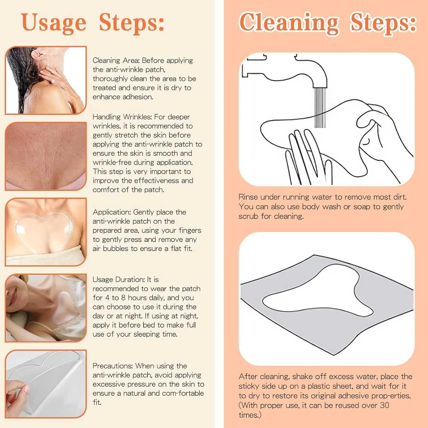 Silicone Chest Wrinkle Pads(2 Patches)