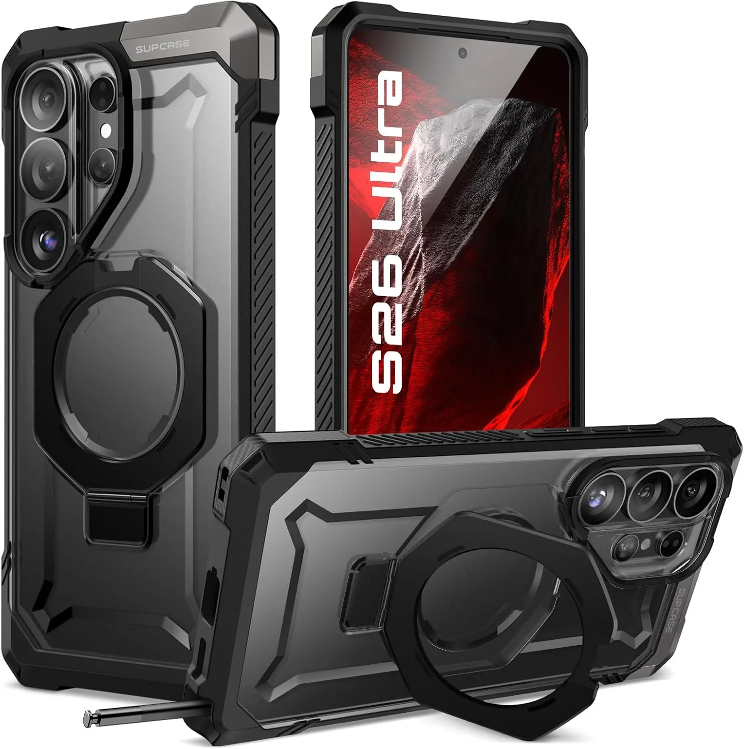 SUPCASE for Samsung Galaxy S26 Ultra Case with Built-in Stand, Dark