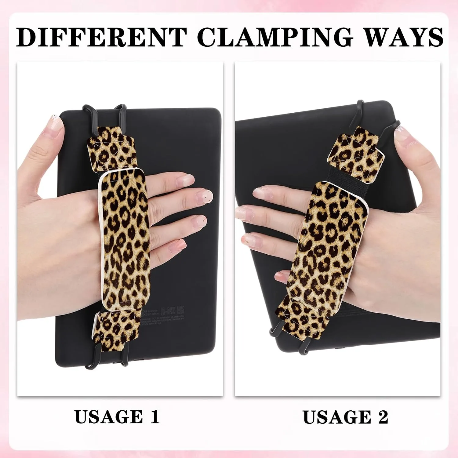 Hand Strap Holder for Kindle Brown Leopard