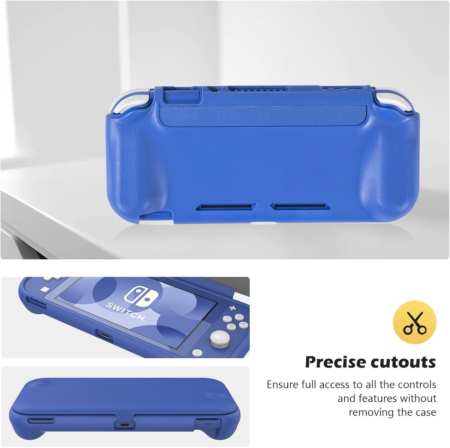 ProCase Flip Cover for Switch Lite with 2 Pack Screen Protectors, Blue