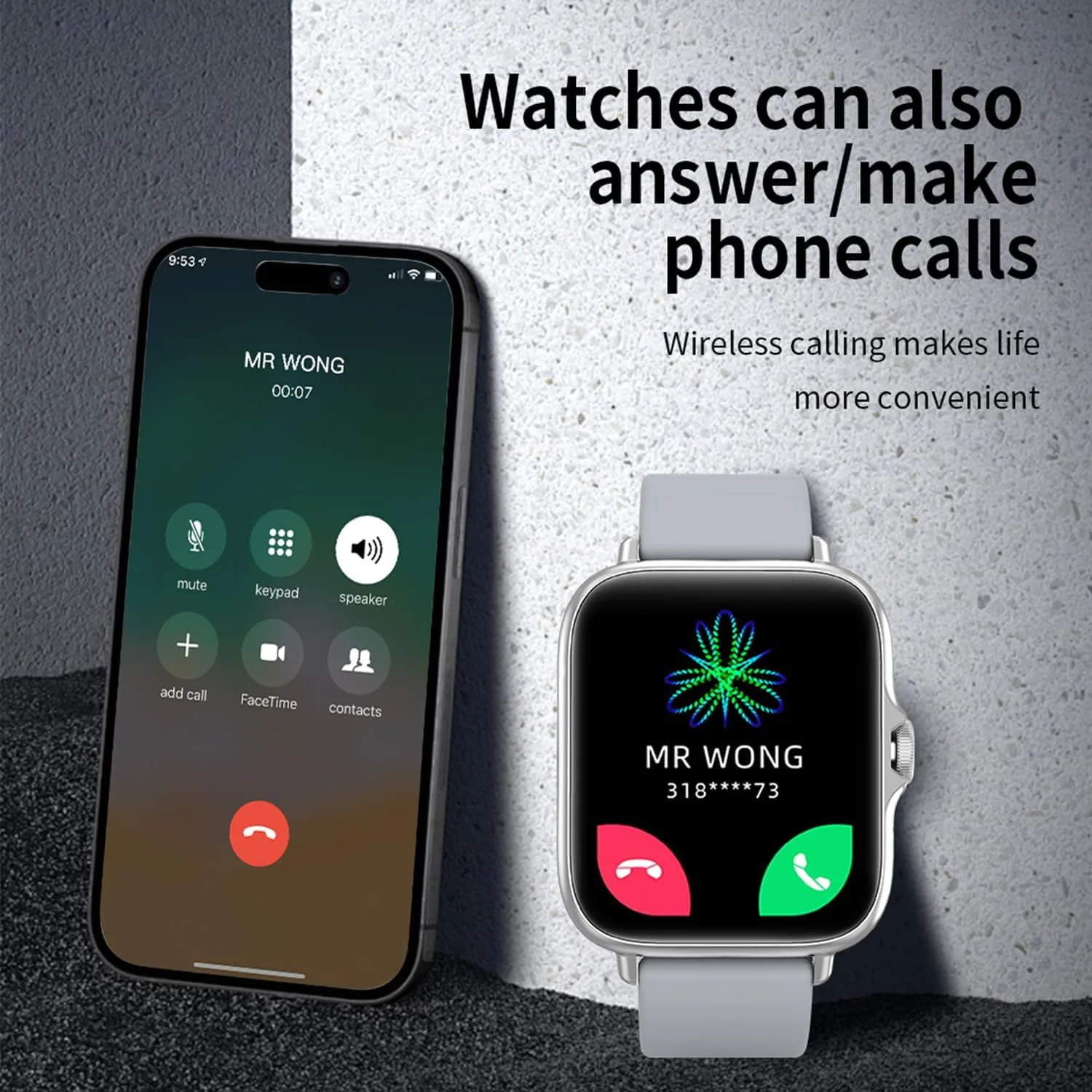 Smart Watch, 1.83" Upgraded Full Touchscreen Smartwatch for Android iPhones with Multiple Sports Fitness Tracker with Smart Watches for Women Men (Silver)