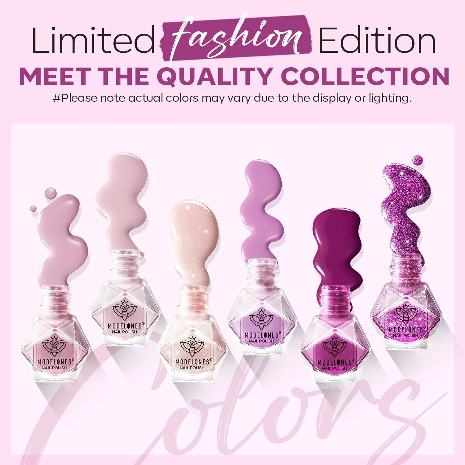 modelones Purple Nail Polish, 6 Colors Fall Nude Pink Nail Polish Set