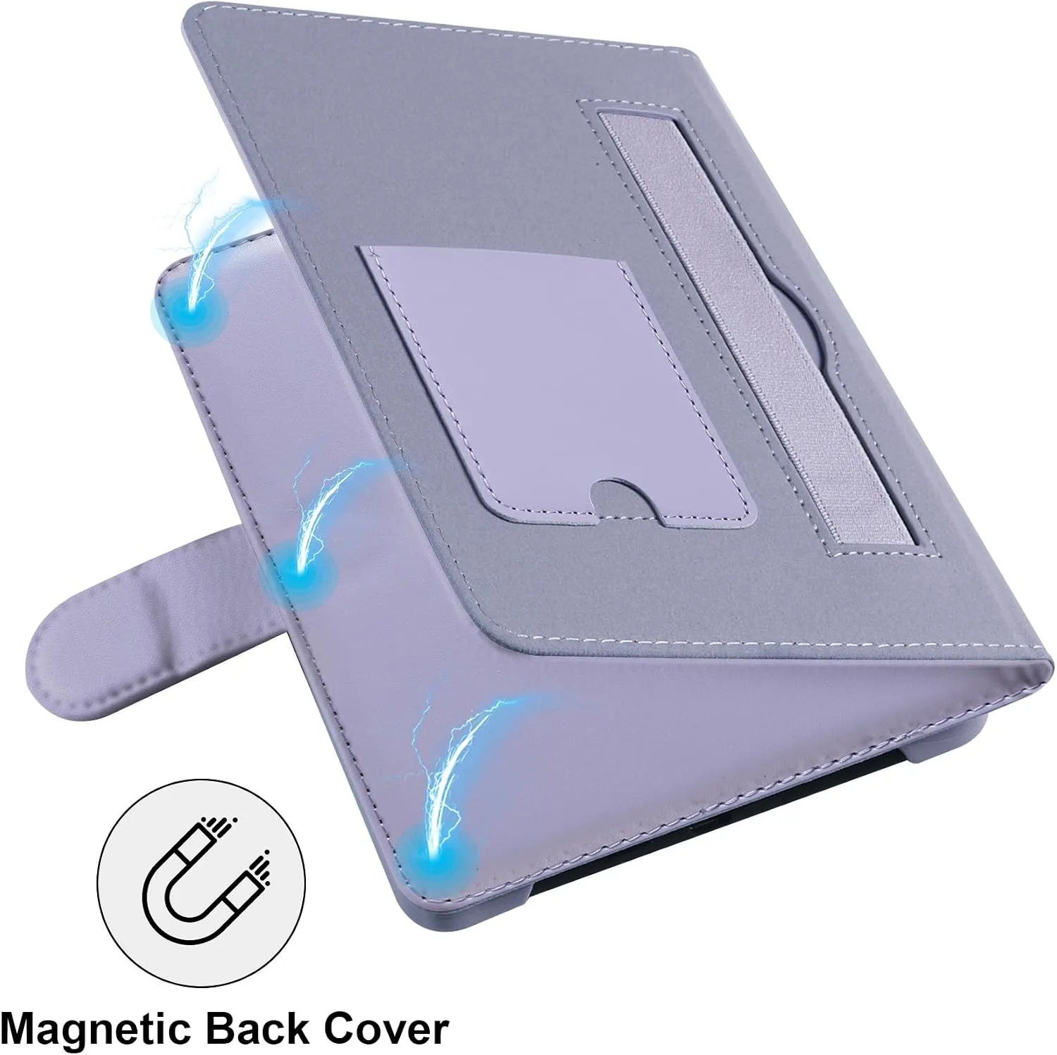 HoYiXi Universal Case for 6-inch Kindle eReader Compatible with Kobo/Voyaga/Pocketbook/Tolino E-Book Reader,6'' eReader Protective Cover with Built-in Card Slot,Purple