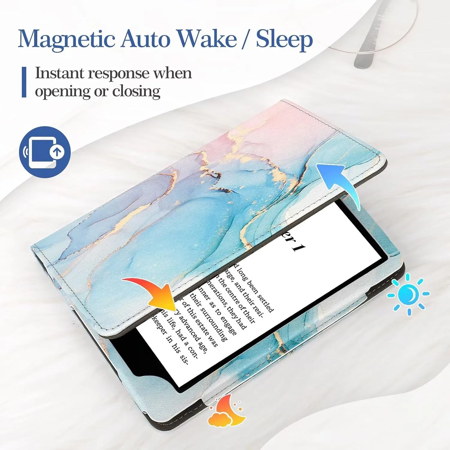 Case for 6" Kindle Paperwhite (10th/7th/6th/5th Generation), Color Marble