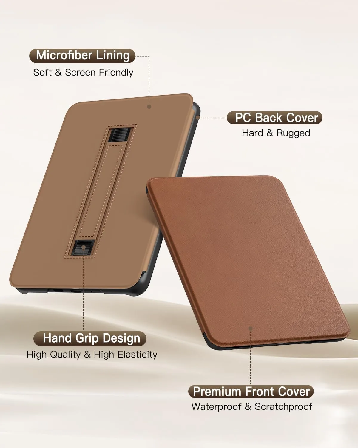 MoKo Case for 7" Kindle Paperwhite 12th Gen 2024 & Colorsoft, Vintage Brown