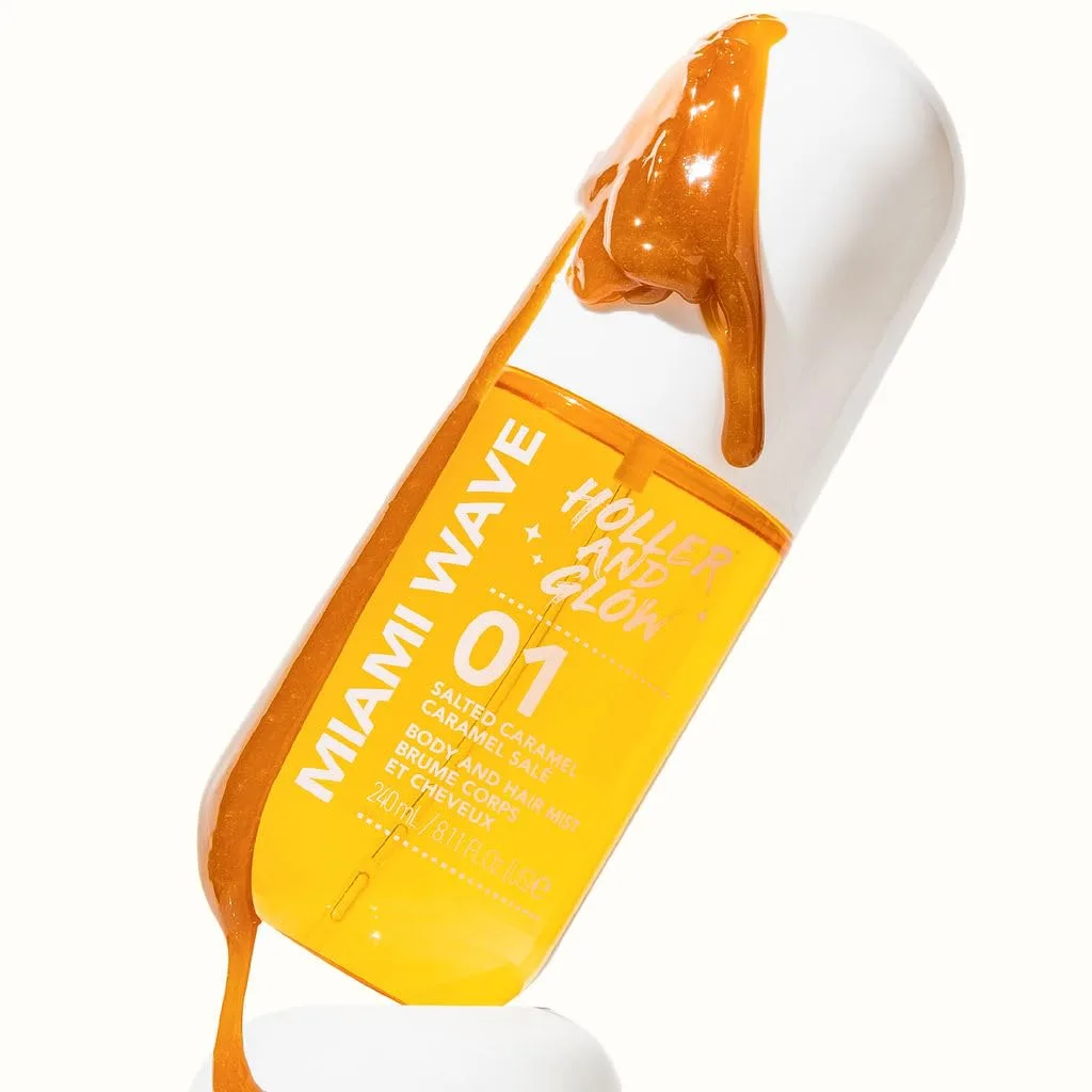 Holler Miami Wave Salted Caramel Body And Hair Mist, 8.11 fl oz