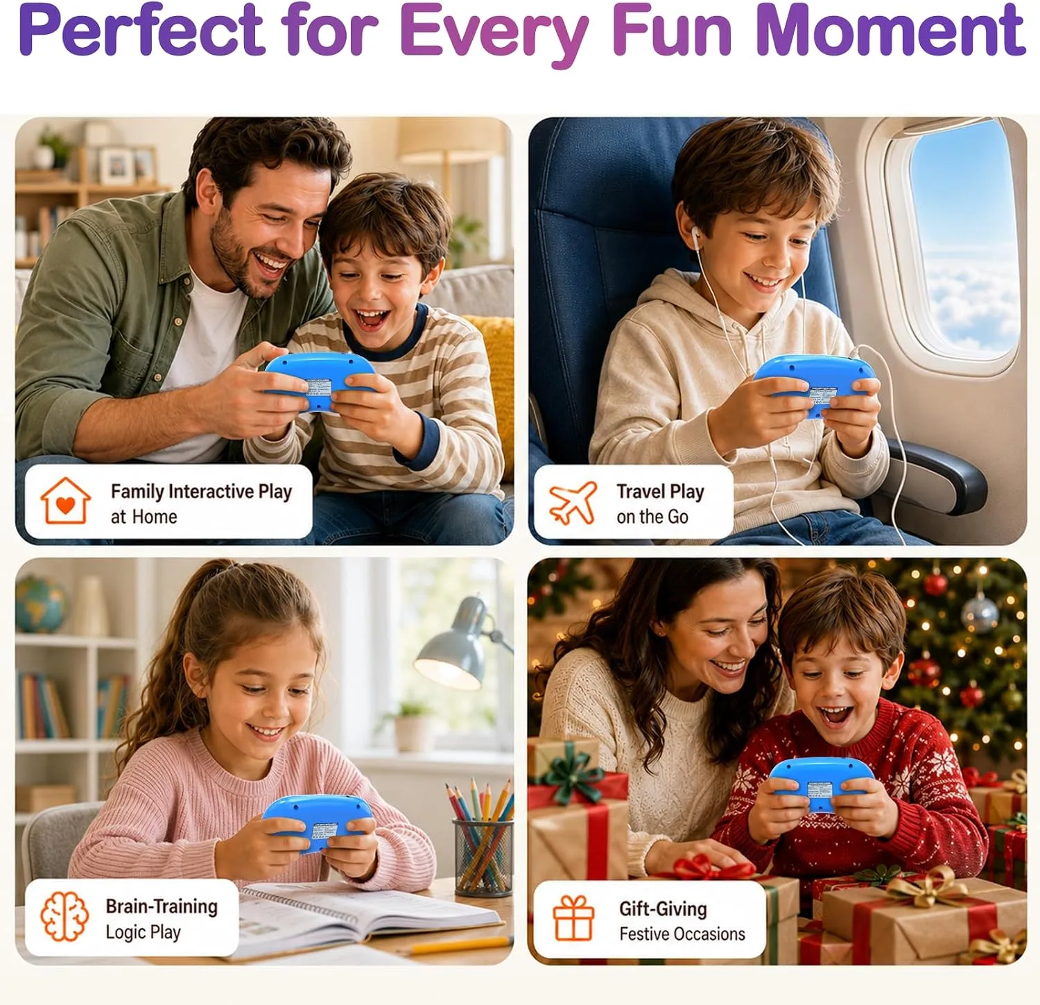 3.5" IPS Handheld Games for Kids-Preloaded 200+ Retro Video Games