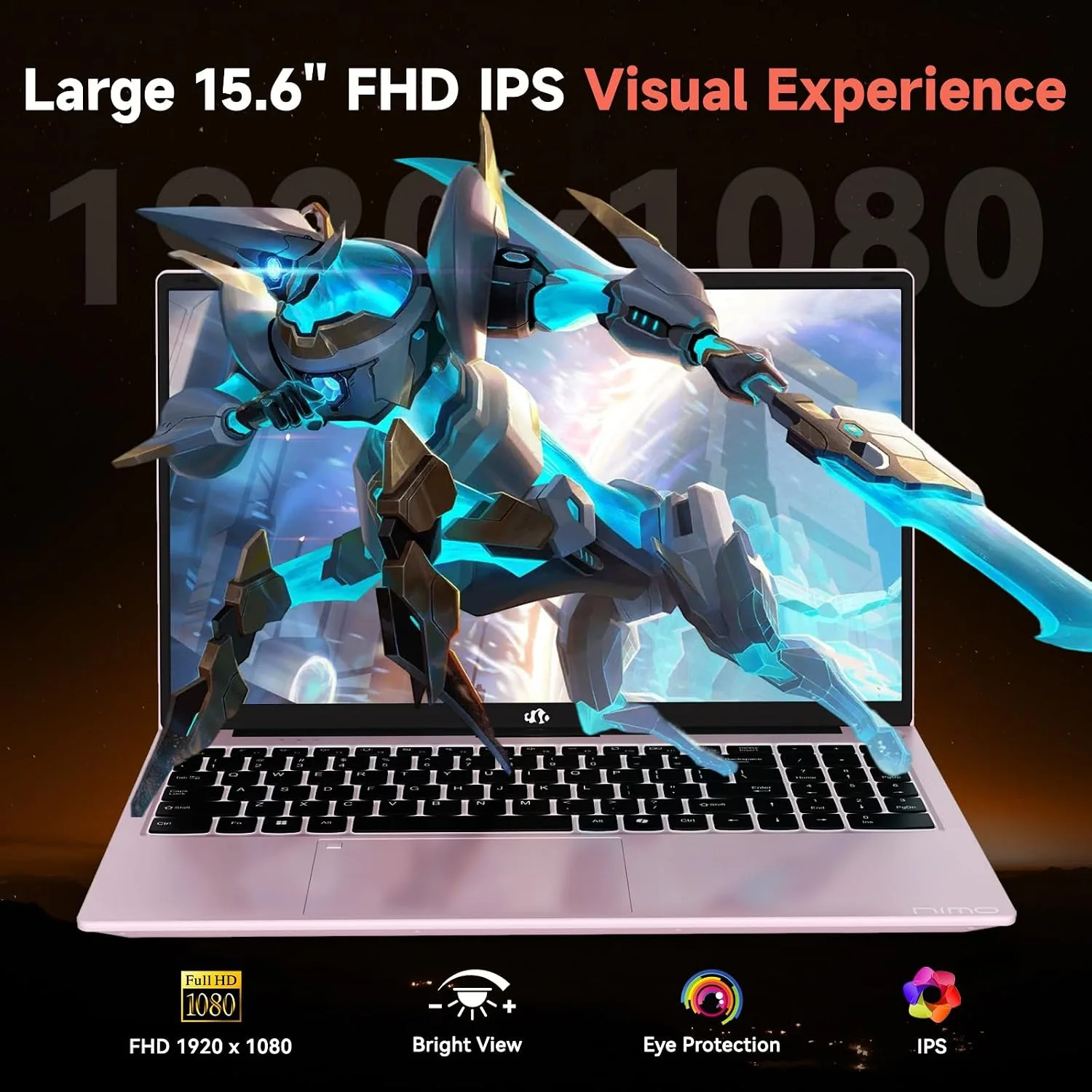 NIMO 15.6" AI Light Gaming Laptop 2026| AMD Ryzen 7 7735HS 32GB RAM 1TB SSD