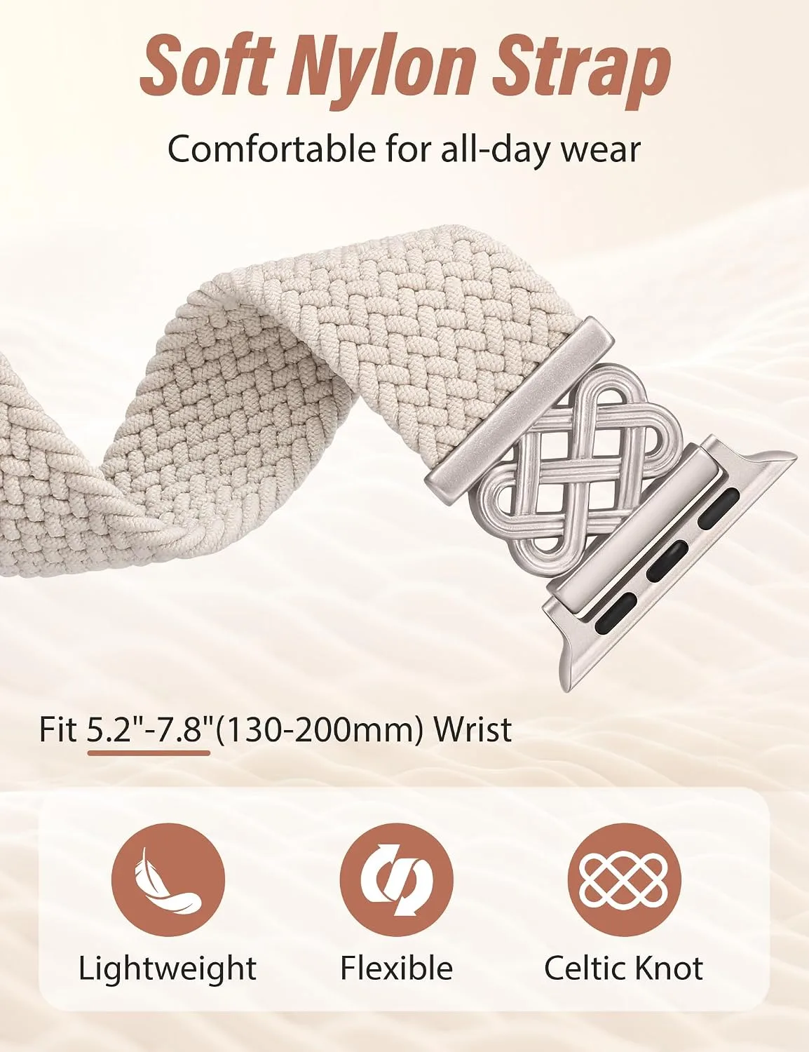 Braided Stretchy Band with Magnetic Clasp for Apple Watch Bands Women Men