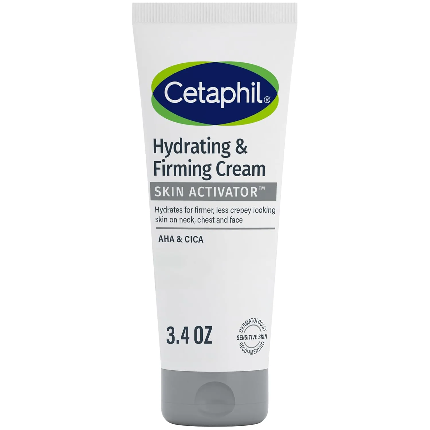 Cetaphil Skin Activator Firming Face & Neck Cream, AHA + CICA, 3.4oz