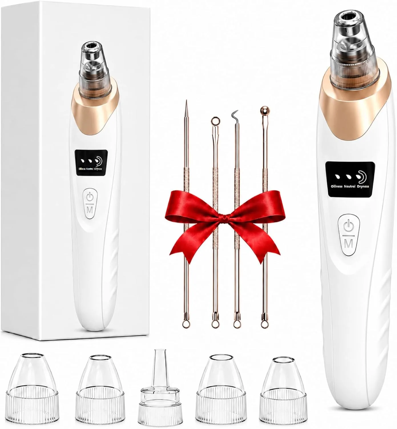 Blackhead Remover Tools,Electric Vacuum Facial Pore Cleaner Tool (Golden)
