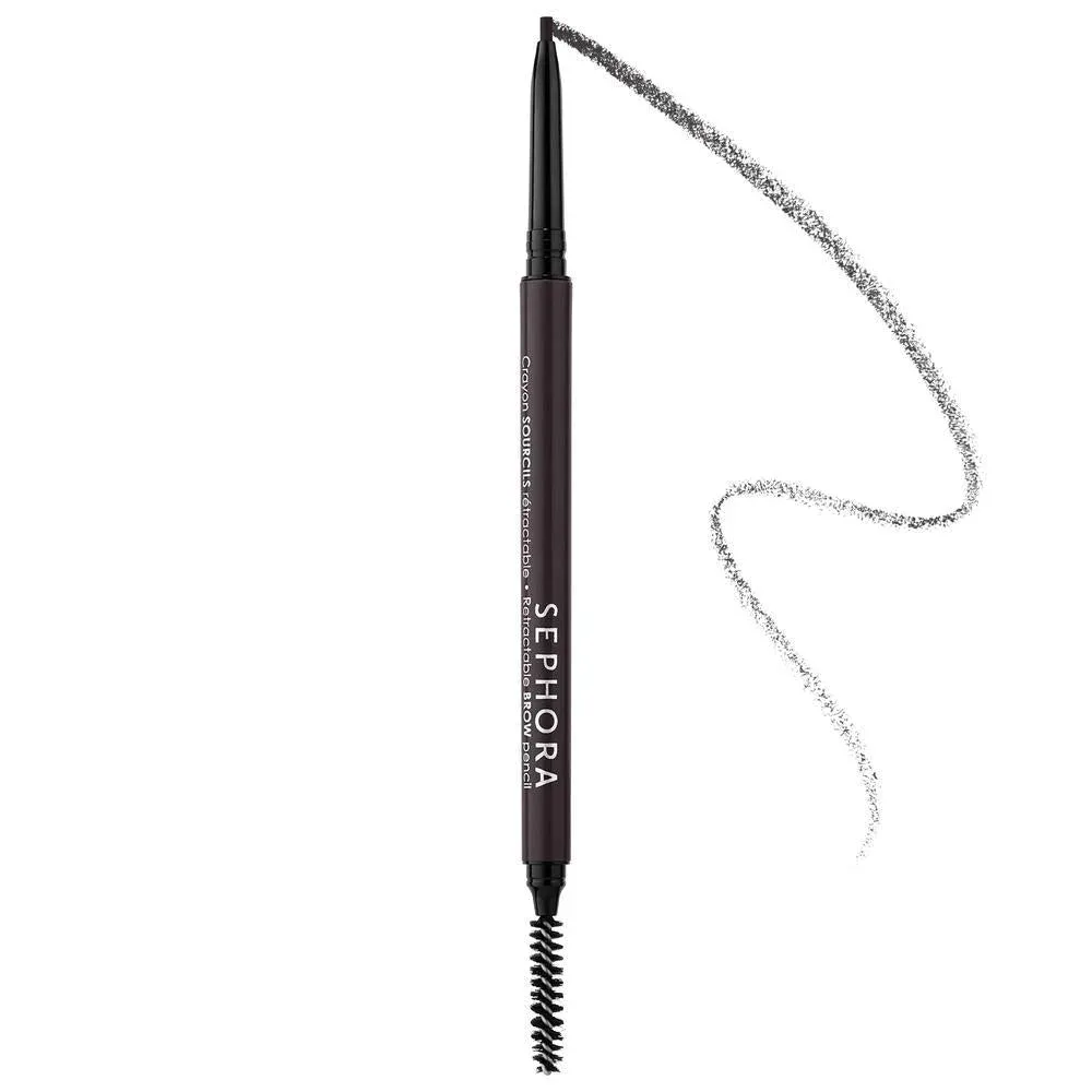 Lápiz de Cejas Retráctil - A Prueba de Agua - 11 Ebony dark gray-brown - 12 Granite black
