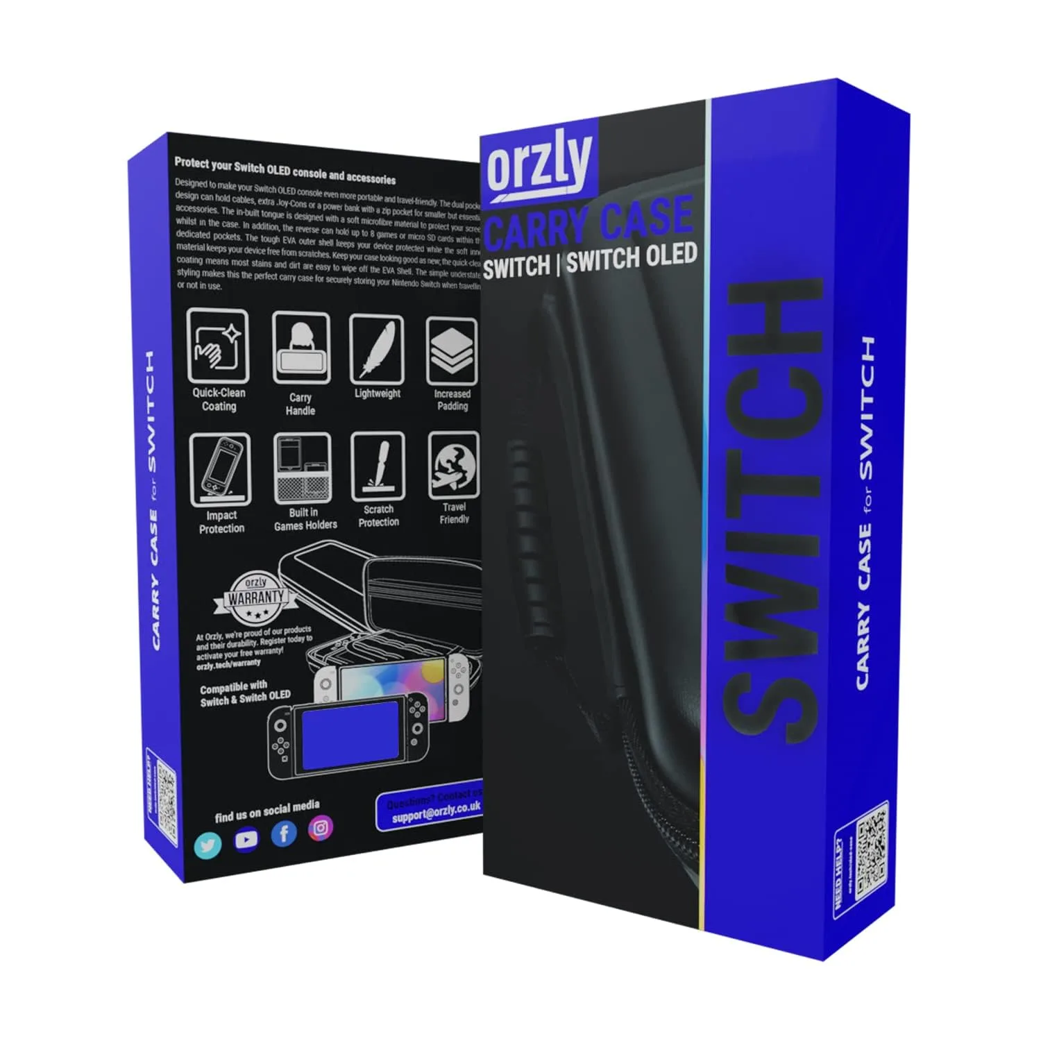 Orzly Carrying case for Switch Switch Console 1st Gen Consoles - Midnight Blue Protective Hard Portable Travel caseGIFT BOXED