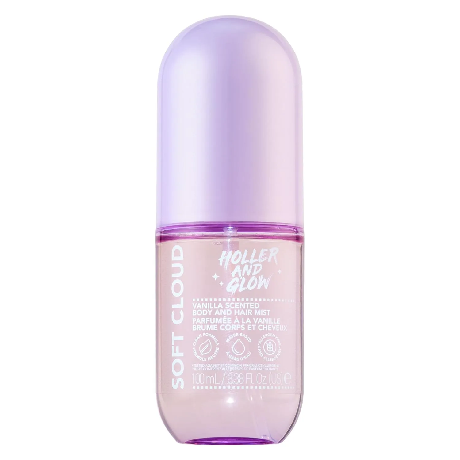 Splash corporal y para cabello Holler Soft Cloud Vainilla 100 ml