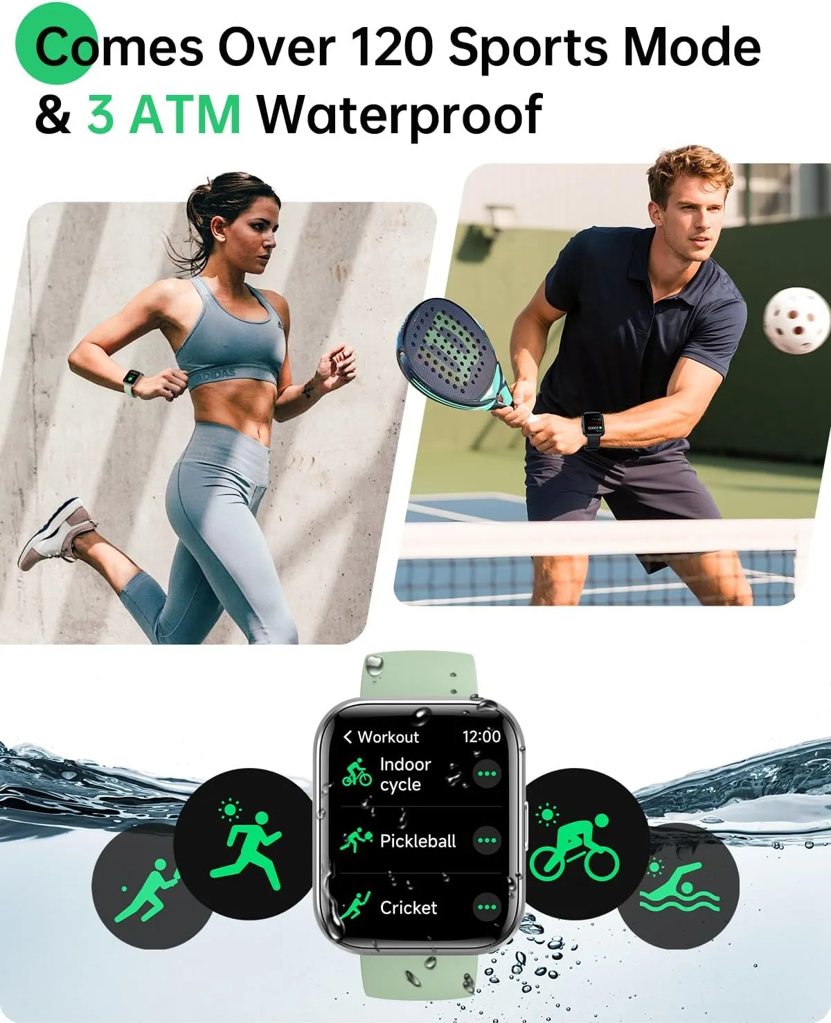 Smart Watches for Women, 1.83" HD Alexa Smart Watch for Android Phones & iPhones with Calls/Messages/Reminders, 3ATM 120+ Sport Modes Fitness Tracker Watch for Women with Heart Rate/Sleep/SpO2 Monitor