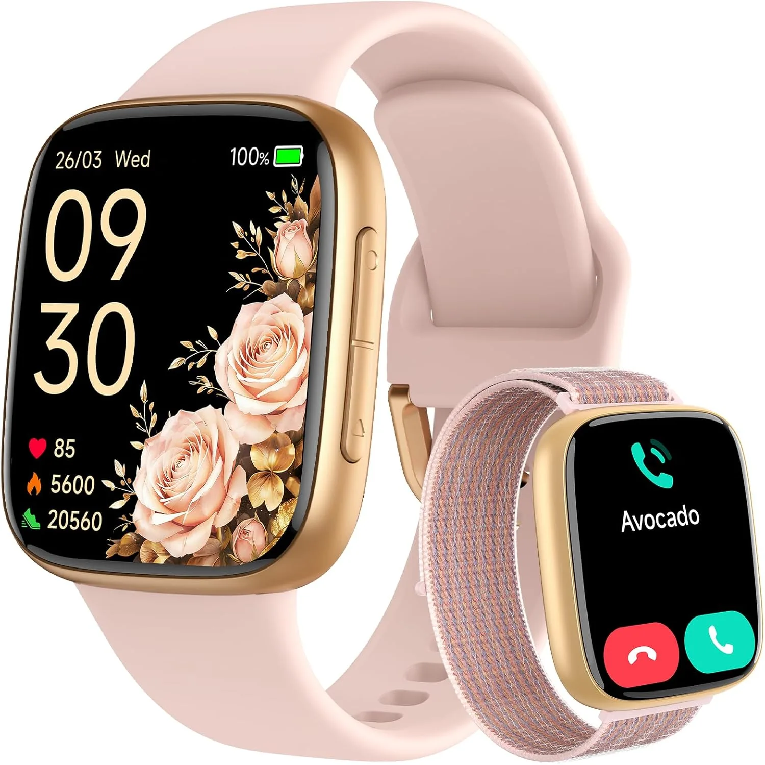 Smartwatch Tensky para mujer con pantalla AMOLED 1.85" y llamadas Bluetooth