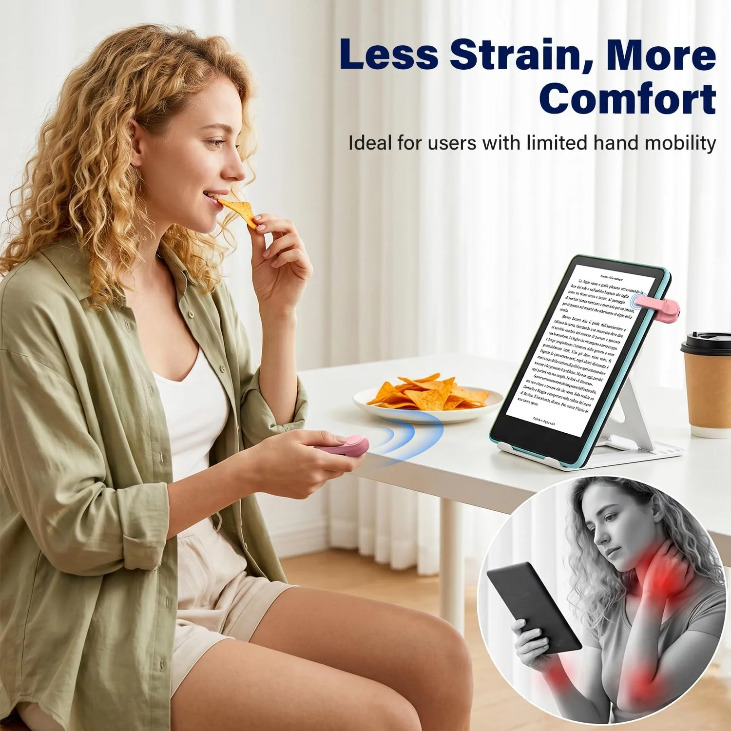 Page Turner for Kindle Remote Control for iPhone iPad Tablets eReaders