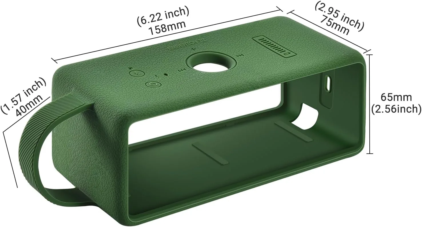 Silicone Cover Case Soft Shell for Marshall Emberton III, Green