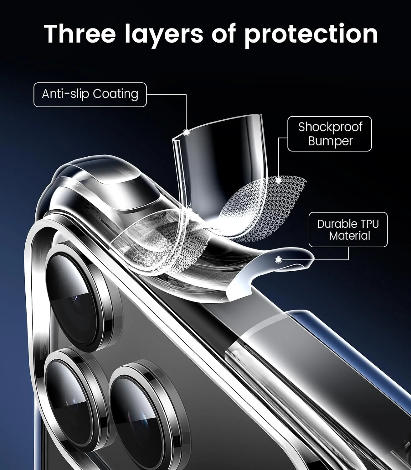 Mkeke for iPhone 18 Pro Case Clear [Not-Yellowing]