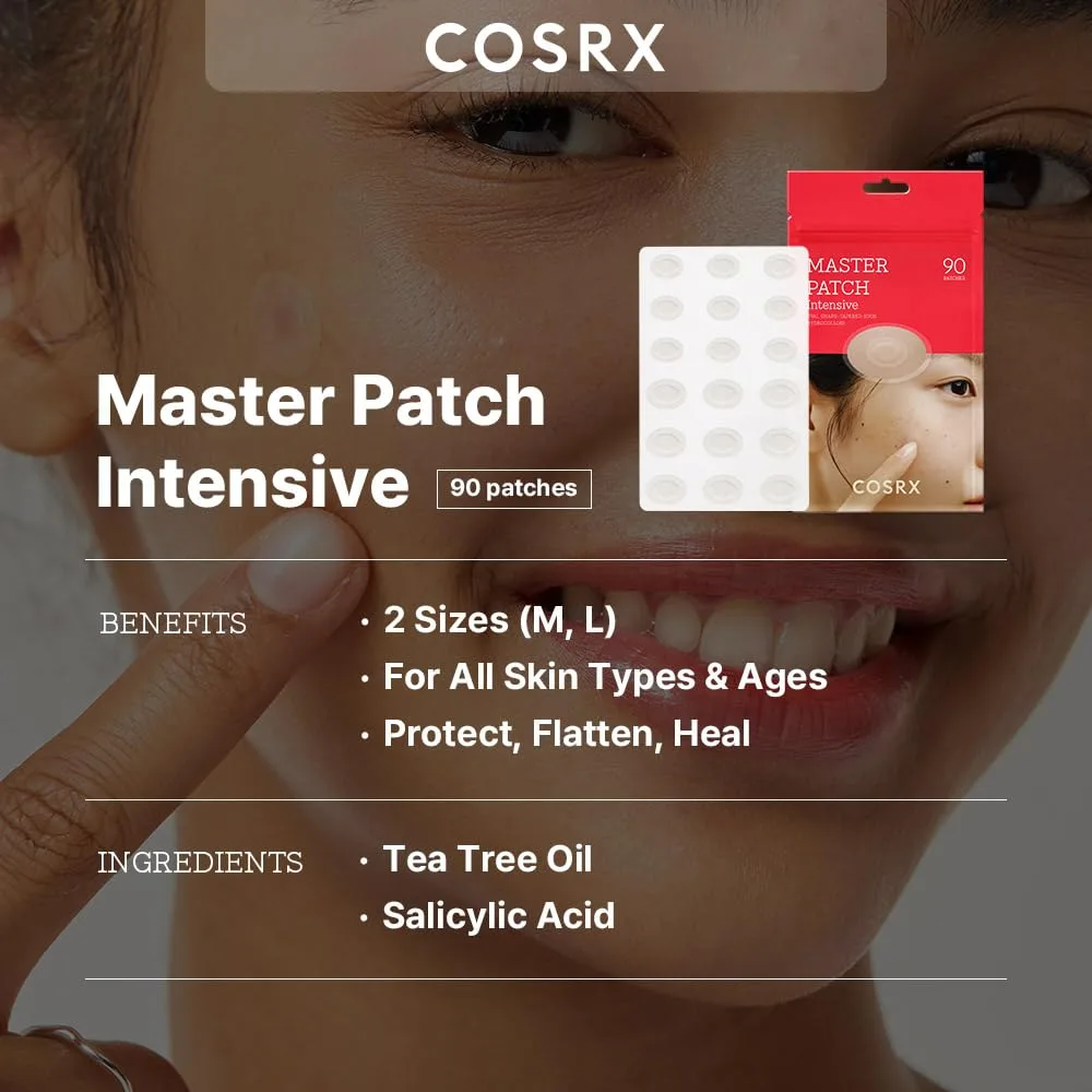 COSRX Master Patch Intensive, Oval-Shaped Pimple Patches (90 Counts)