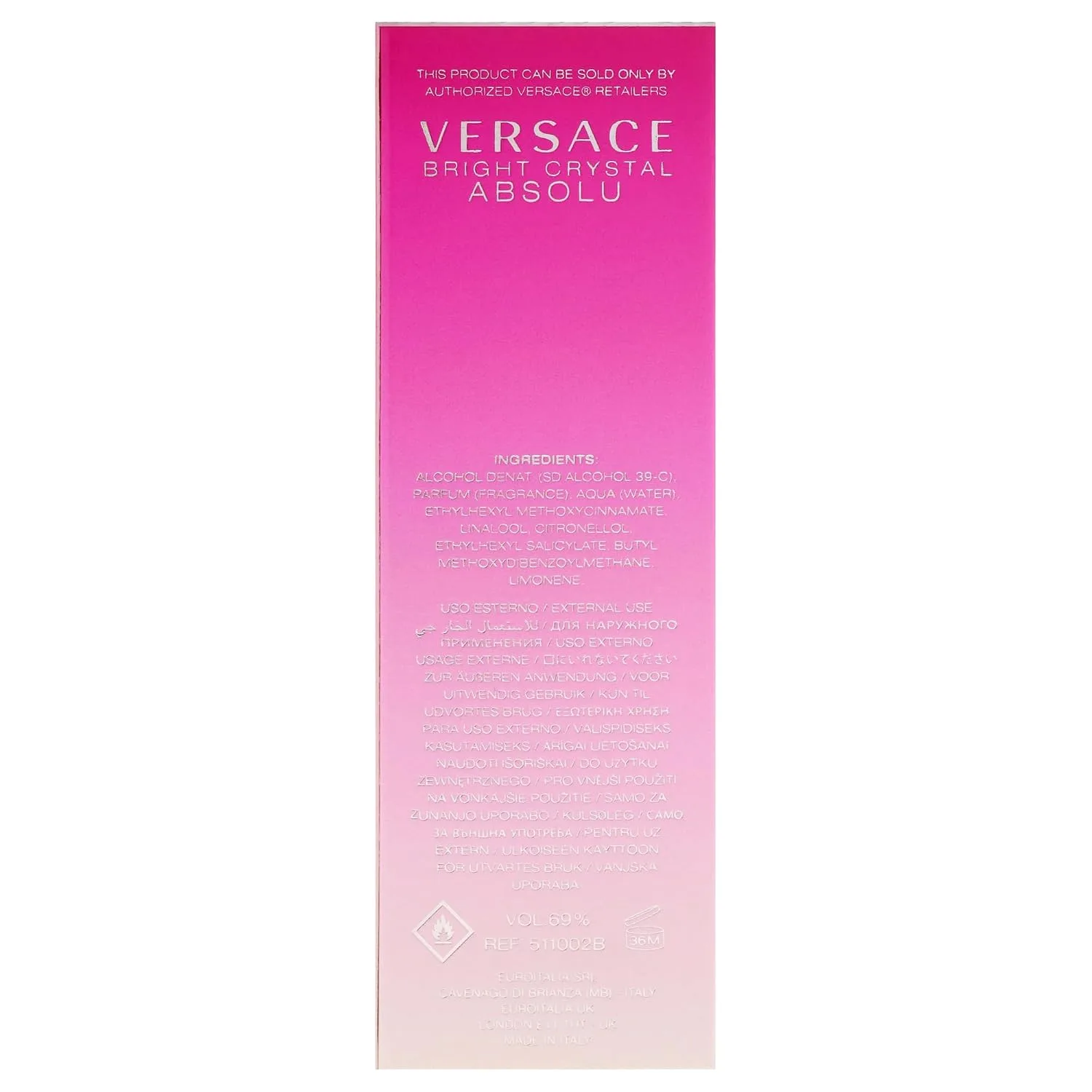 Versace Bright Crystal Absolu Travel Spray .34 oz / 10 mL eau de parfum spray