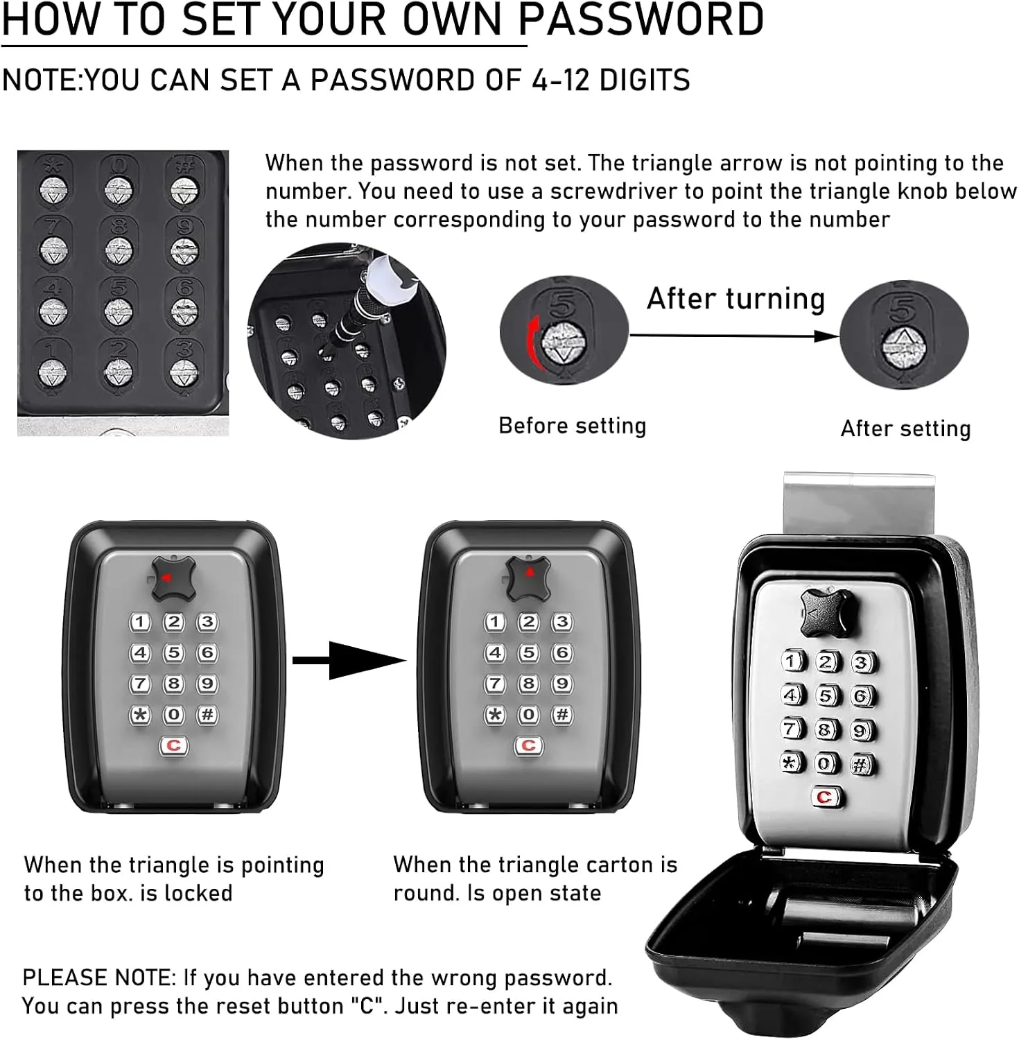Upgrade SL-591 Car Key Lock Box,Window Lock Box for Turo,Key Lock Box