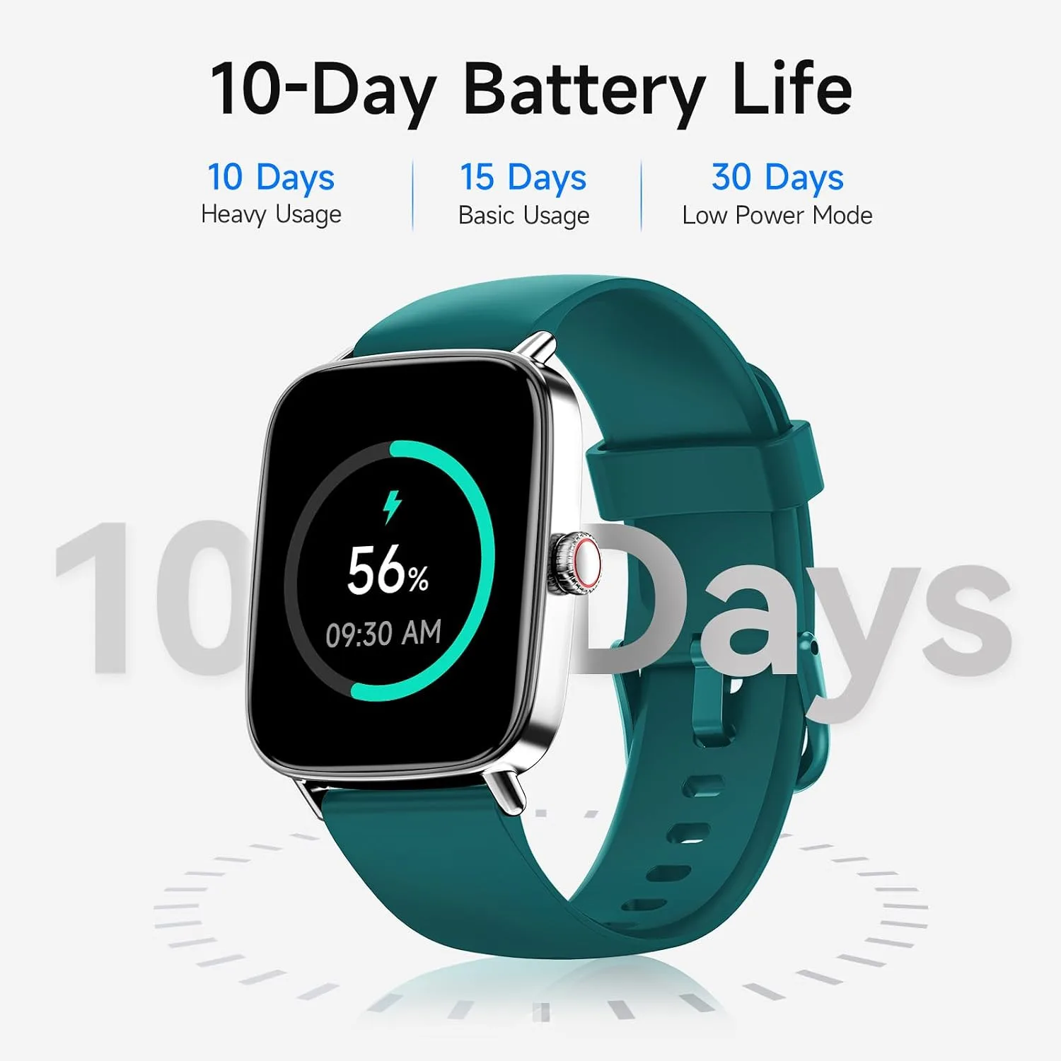 Smart Watch for Men Women, 1.85" HD Smartwatch Compatible iPhone/Samsung/Android (Answer/Make Calls), 100+ Sport Modes Fitness Tracker with Heart Rate/Sleep/Step Monitor, IP68 Waterproof, 2 Bands