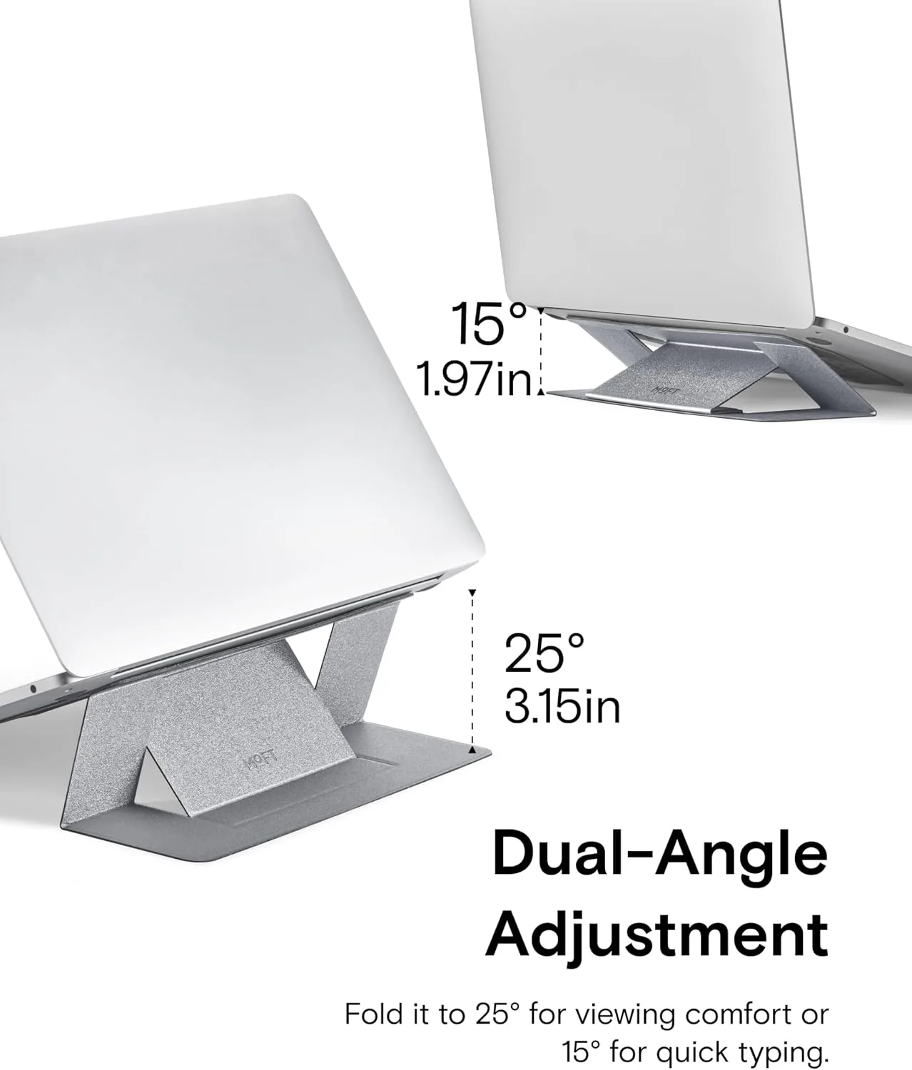 MOFT Invisible Laptop Stand, Stick-On Portable Laptop Riser for Mobile Work