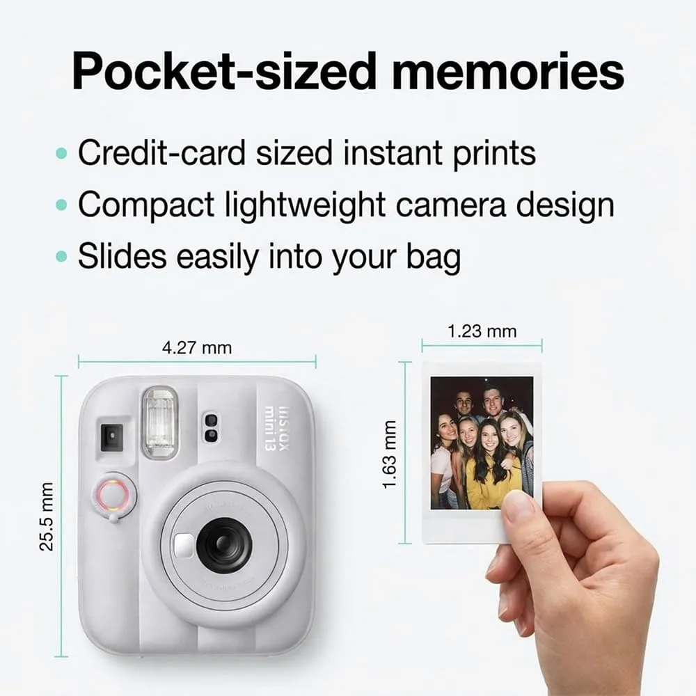 Fujifilm Instax Mini 13 White Instant Camera with 20-Sheet Film Set