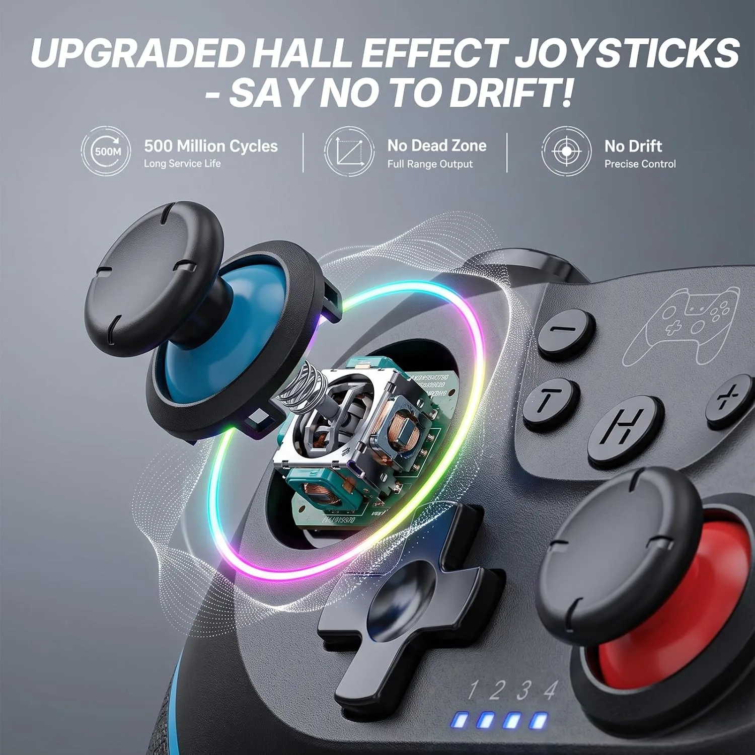 Diswoe Wireless Pro Controller for Switch 1/Switch 2/Lite/OLED/PC