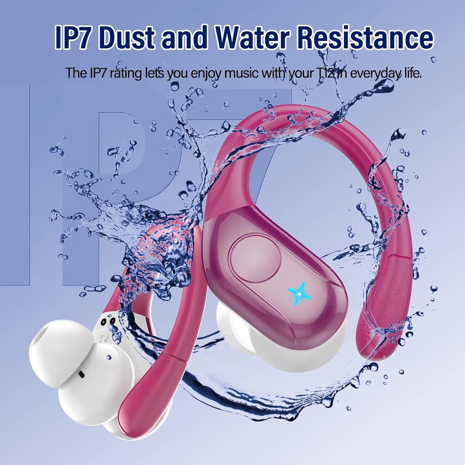 Wireless Earbuds Sports, 75Hrs Bluetooth 5.4 Headphones, Hi-Fi Stereo Bass