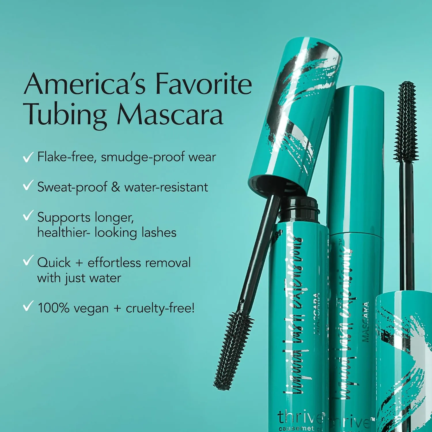 Thrive Causemetics Liquid Lash Extensions Mascara, Rich Black Shade