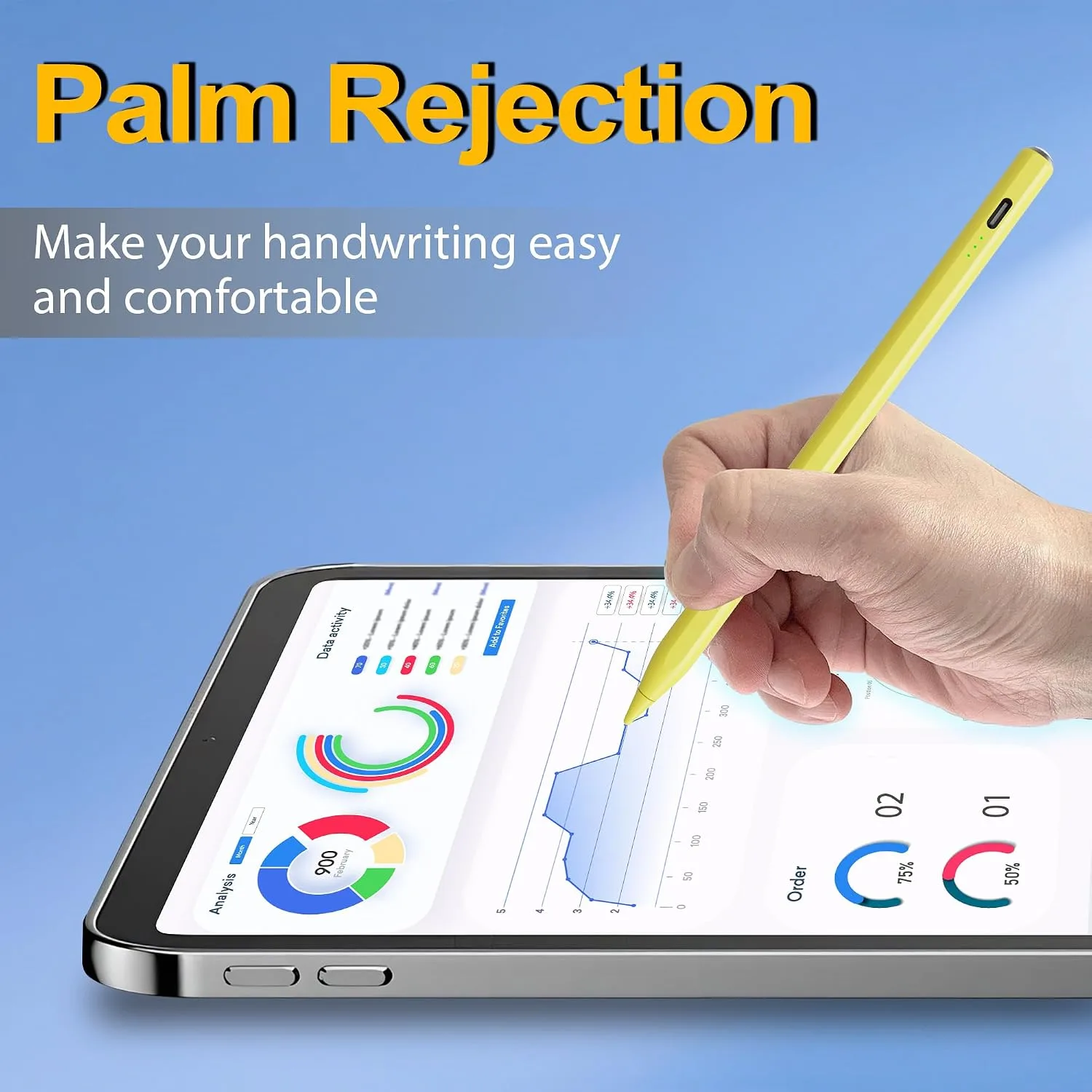 Stylus Pen for iPad 2026-2018, 15 Mins Fast Charge Pencil for iPad A16 11th/10th/9-6th Generation, Air M4 M3 M2 11"/13"/5-3rd, Pro M4 11/12.9/13, Mini A17 Pro/6/5th, Tilt Sensitivity Palm Rejection