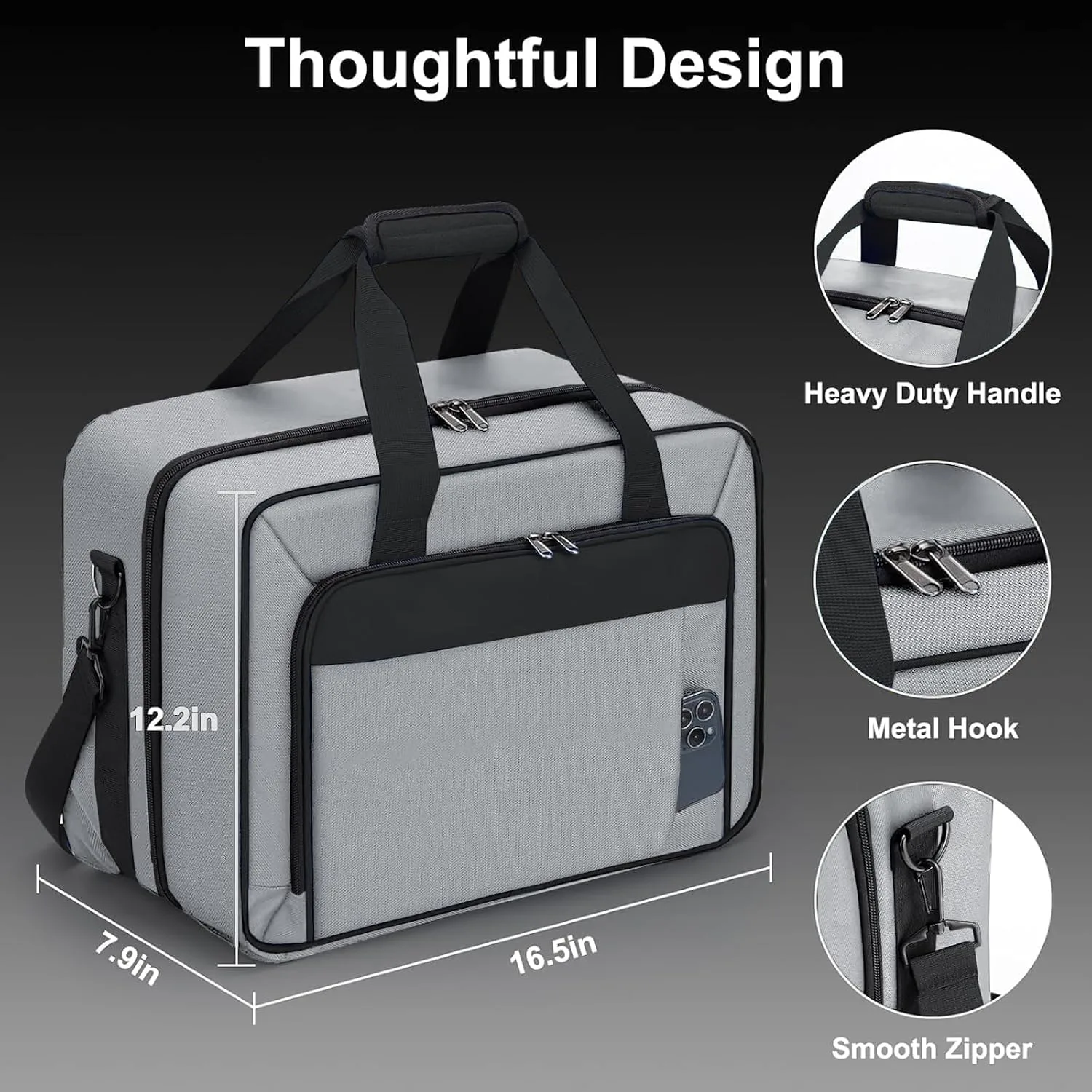GDNasist Carrying Case Compatible with PS5/PS5 Pro/PS5 Slim, Grey