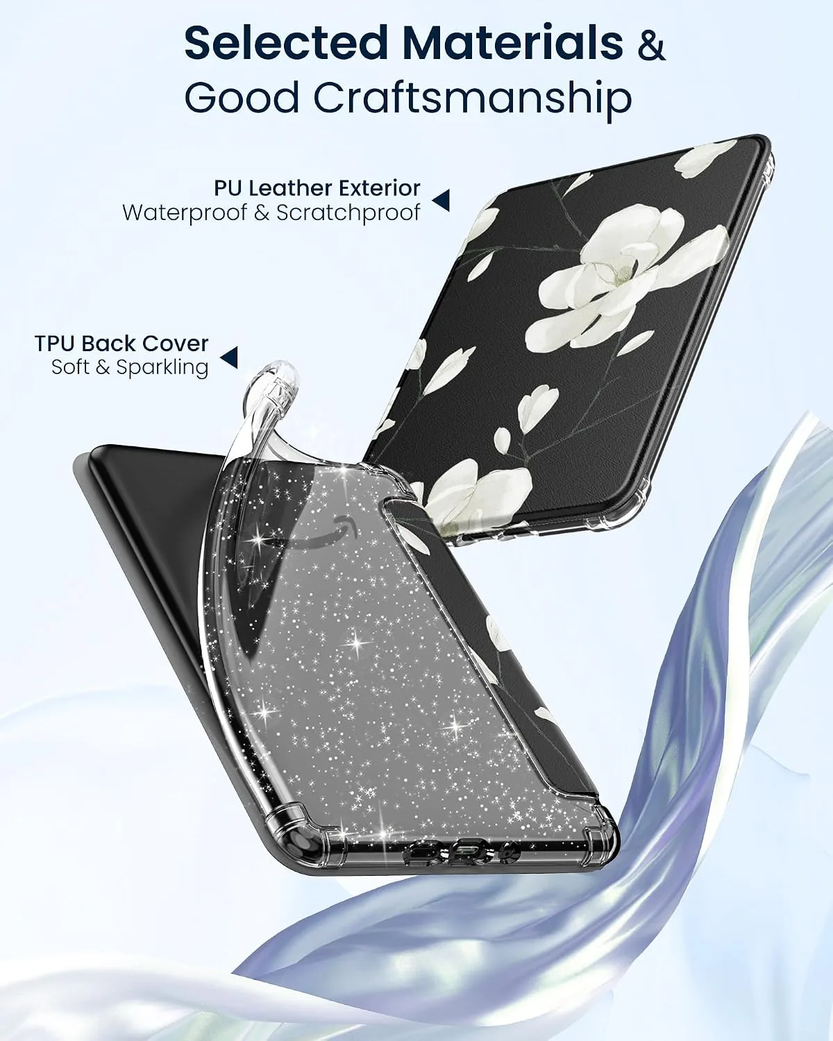 MoKo Case for 7" Kindle Paperwhite 12th Gen & Colorsoft 2024, Magnolia