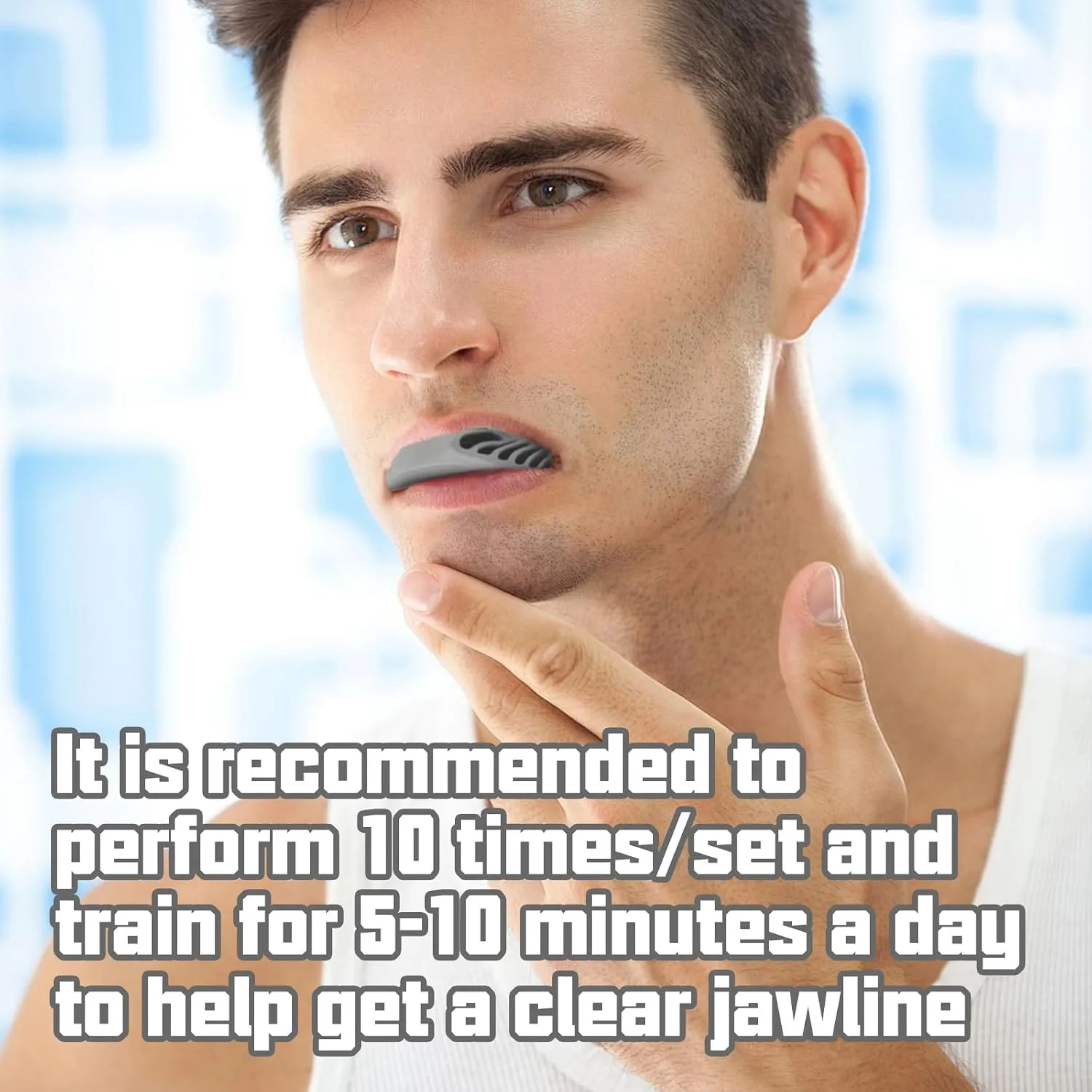 HAIOLORPRO 3PCS Face & Jaw Exerciser, Face Yoga Jawline Exerciser, Jaw Exerciser for Men and Women, Double Chin Breathing Jaw Trainer, Lift Double Chin Reducer(Set 2)
