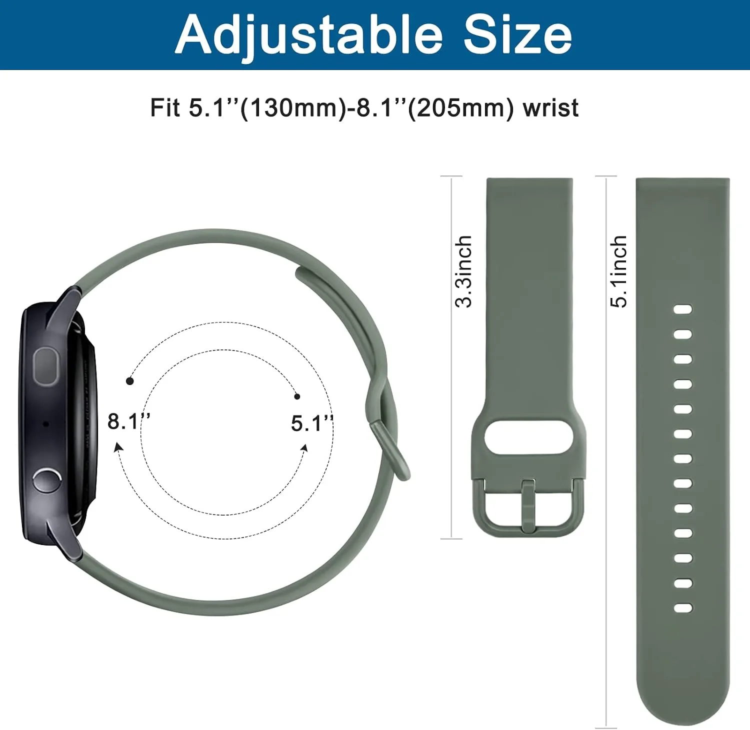 AK Band for Amazfit GTS 4 / GTS 4 Mini / GTS 3 / GTS 2 / GTS 2e / GTS 2 mini / GTS / GTR mini Bands, 20mm Soft Replacement Sport Strap for Amazfit Bip 3 / Bip 3 Pro / Bip U Pro / Bip / Bip Lite / Bip S / Bip S lite / Bip U Smart Watch Women Men